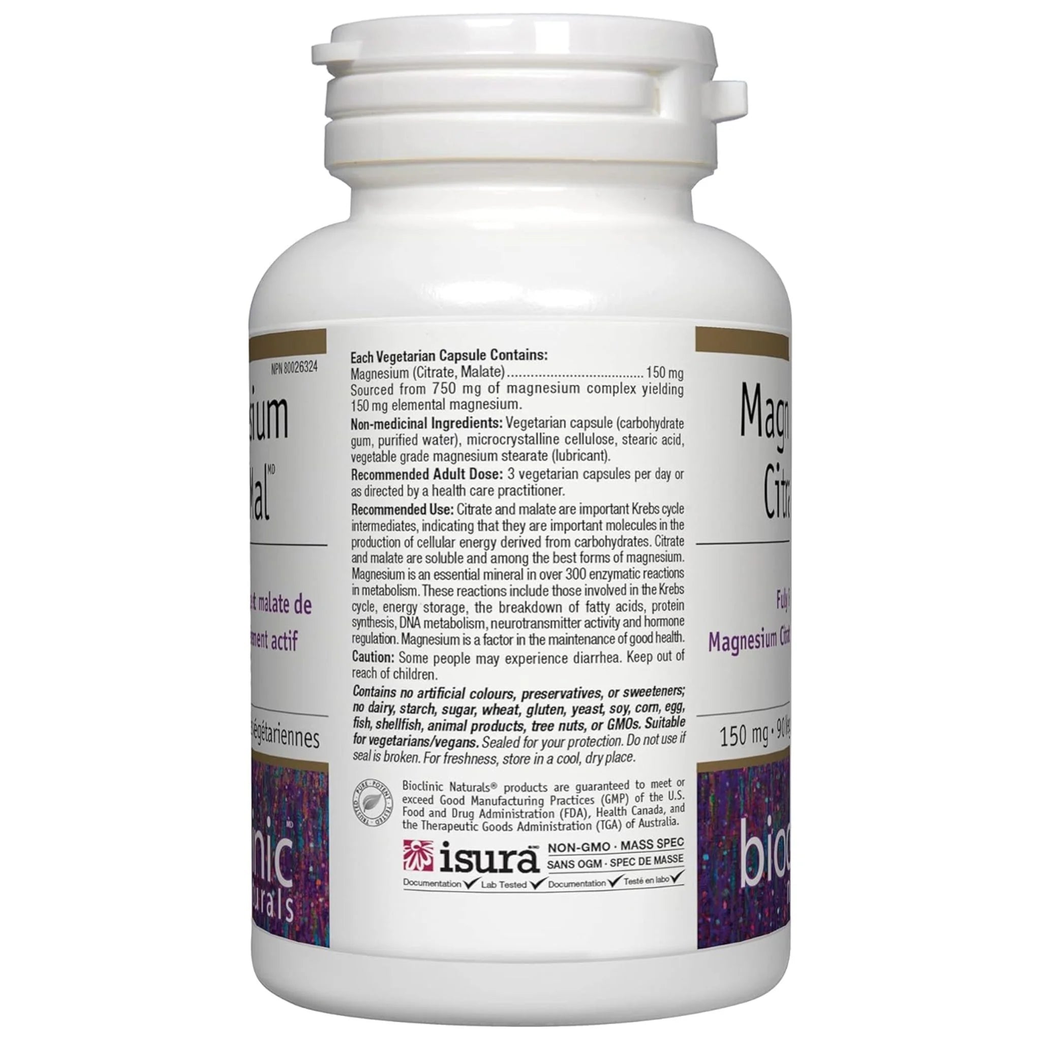 Bioclinic Naturals Mag CitraMal 150mg 90 Veg - Caps - Nature's Source Inc
