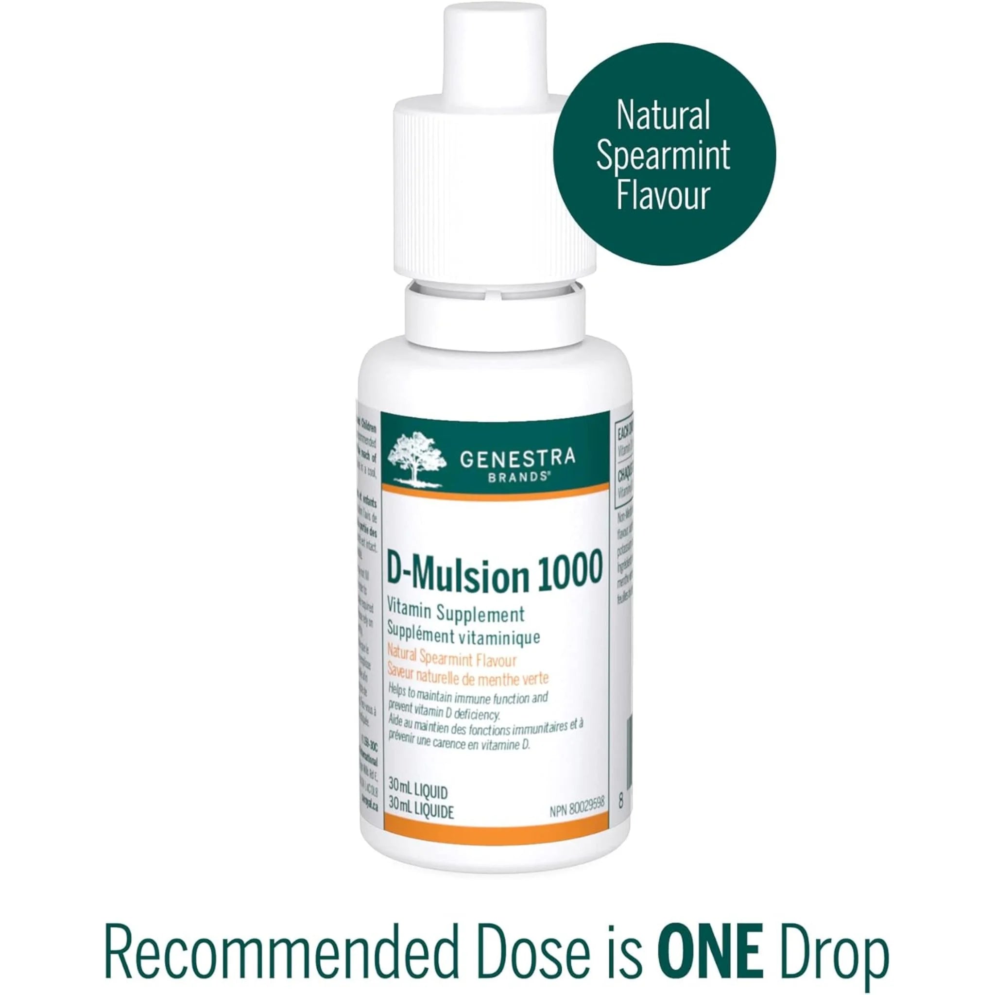Genestra Brands D-Mulsion 1000 Spearmint, 30mL