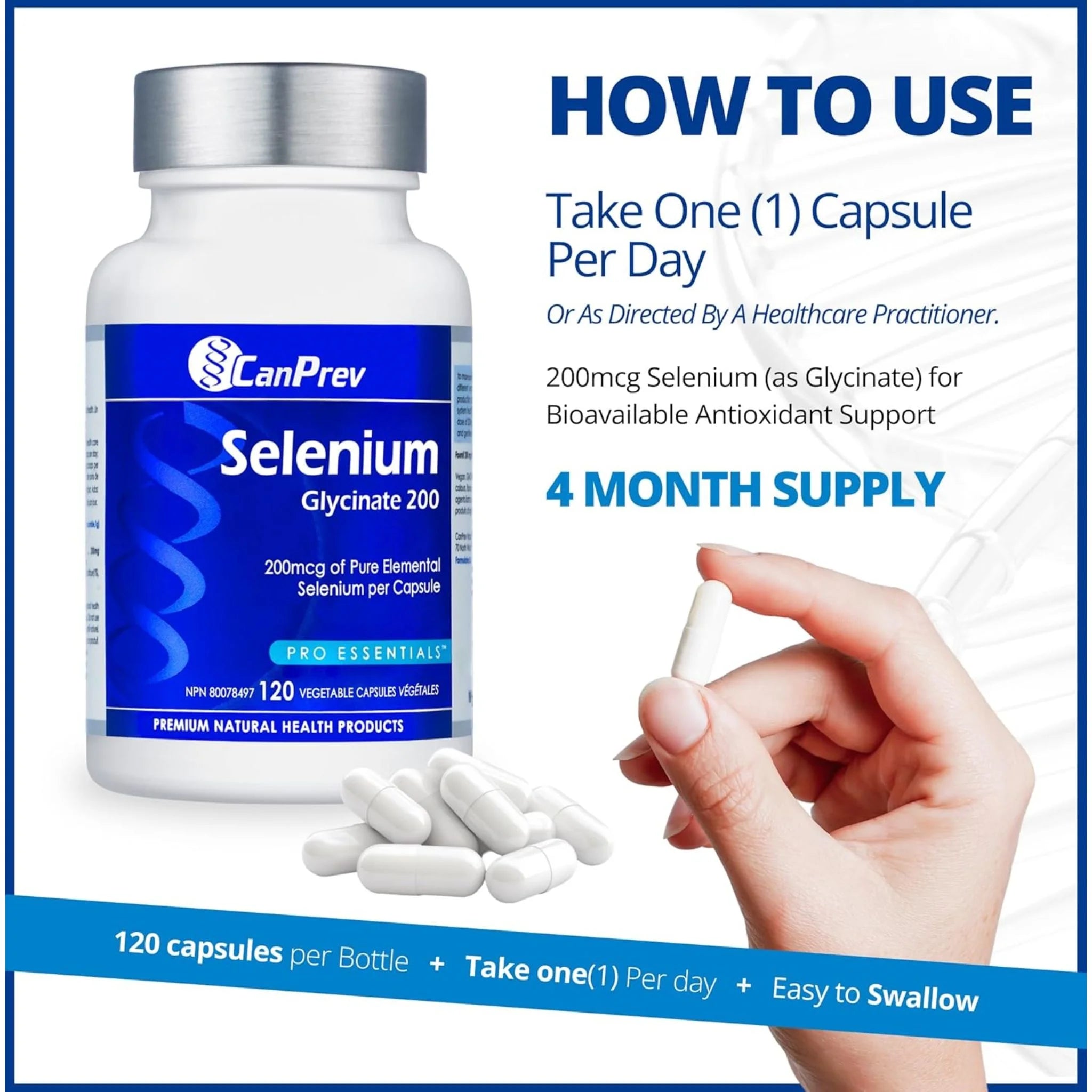 CanPrev Selenium Glycinate 120 caps