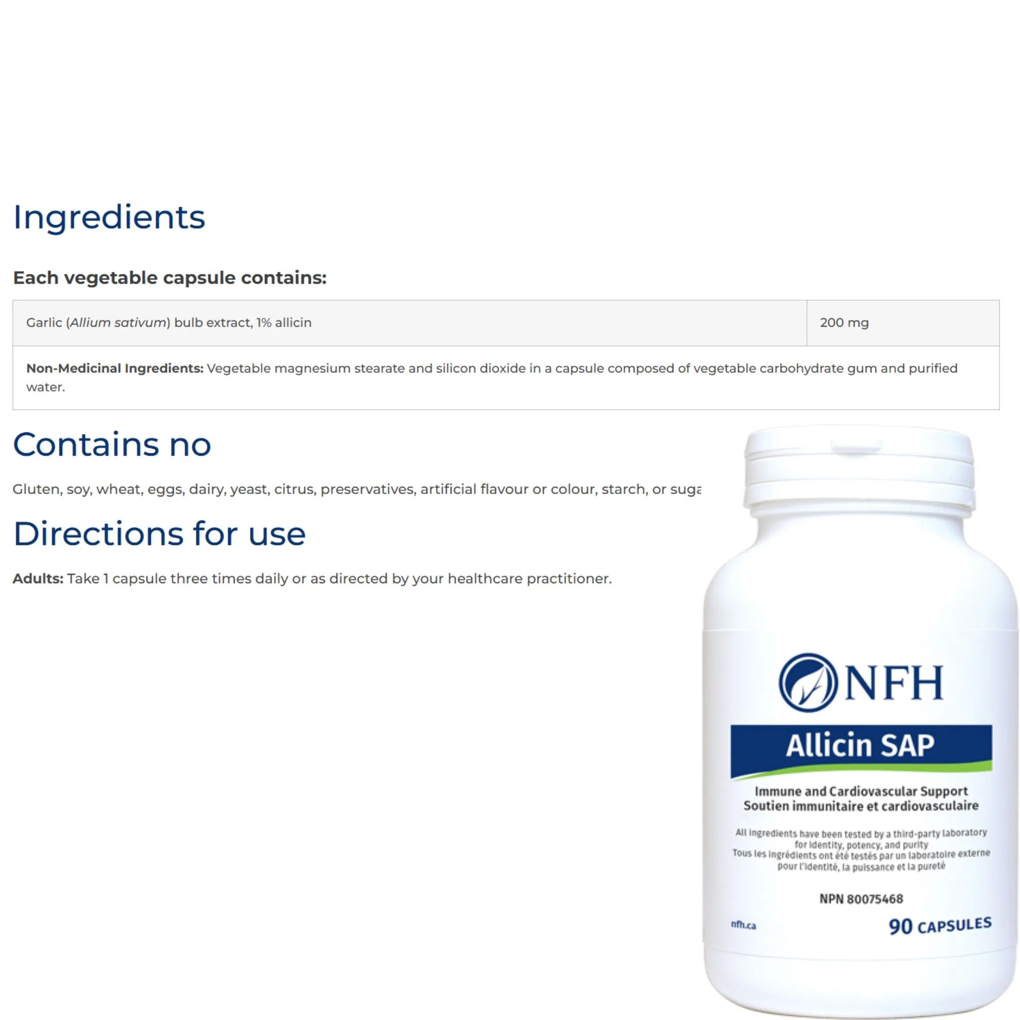 NFH Allicin SAP 90C