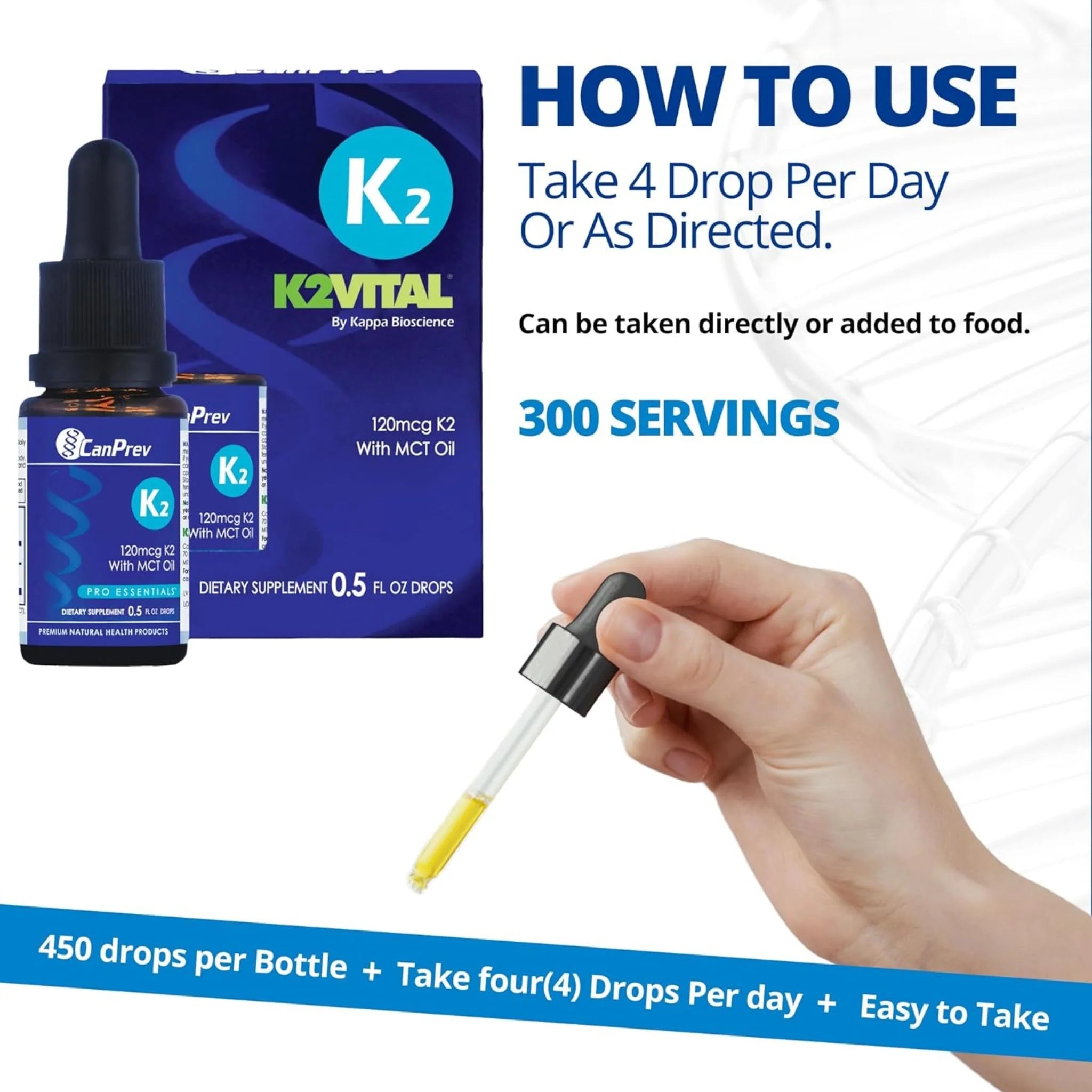 CanPrev K2 Drops 30mcg 15ml - Nature's Source Inc