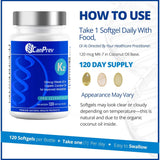 CanPrev K2 120mcg Organic Coconut Oil - 120 Softgels - Nature's Source Inc