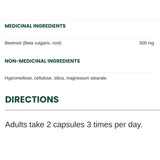 Nature's Way Beet Root Powder - 100 Veg Capsules