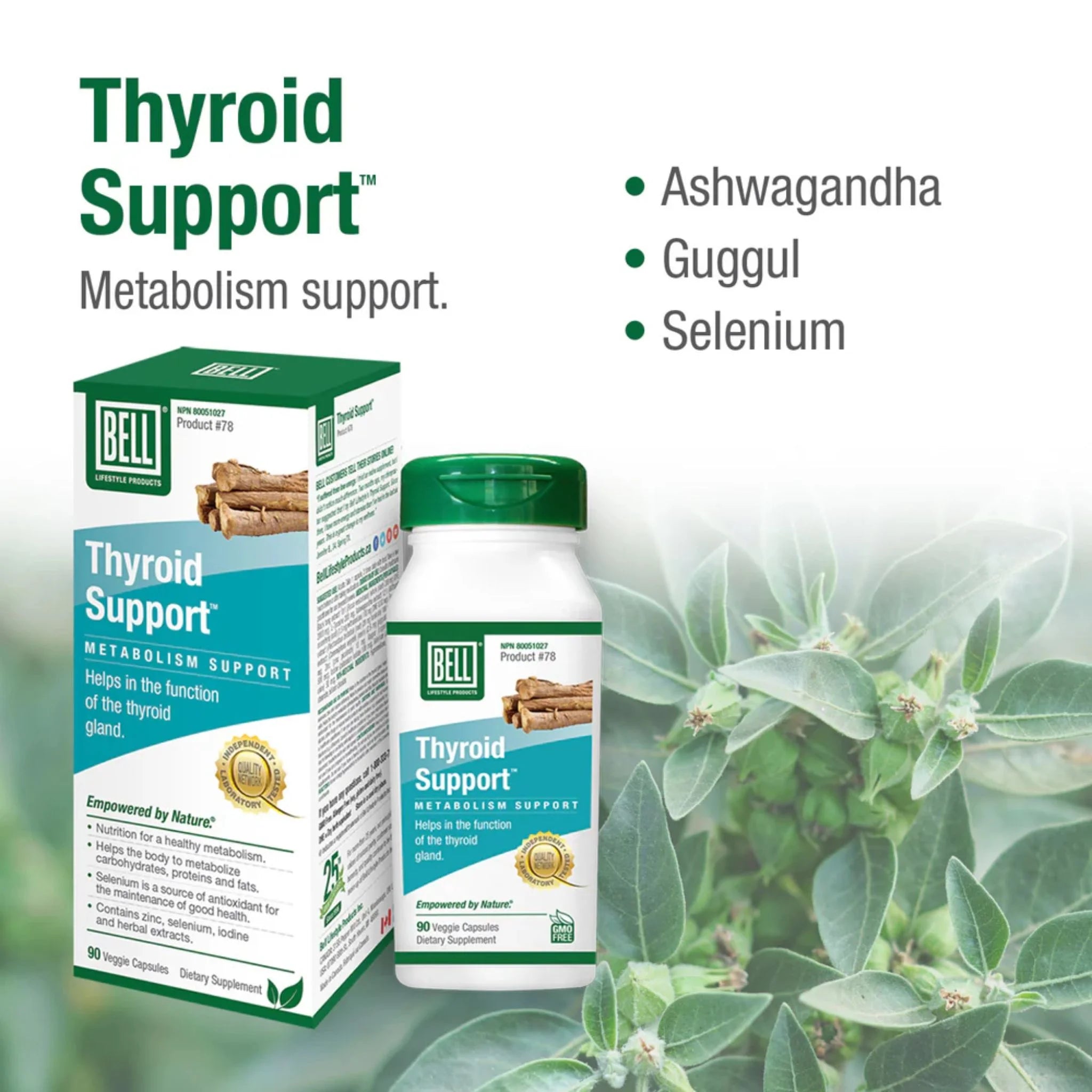 Bell Lifestyles Thyroid Support #78 90vc