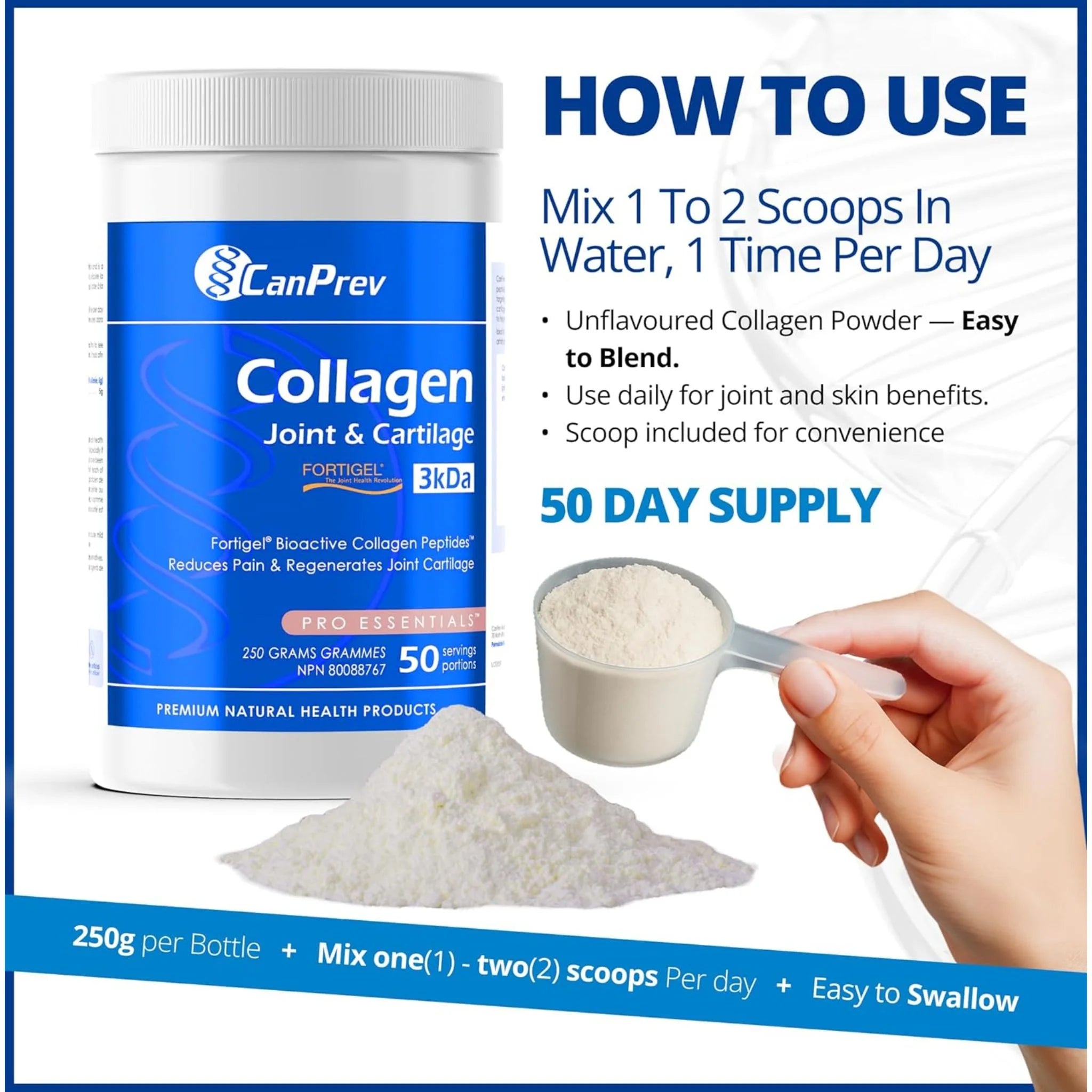 Canprev Collagen Joint & Cartilage - 250g - Nature's Source Inc