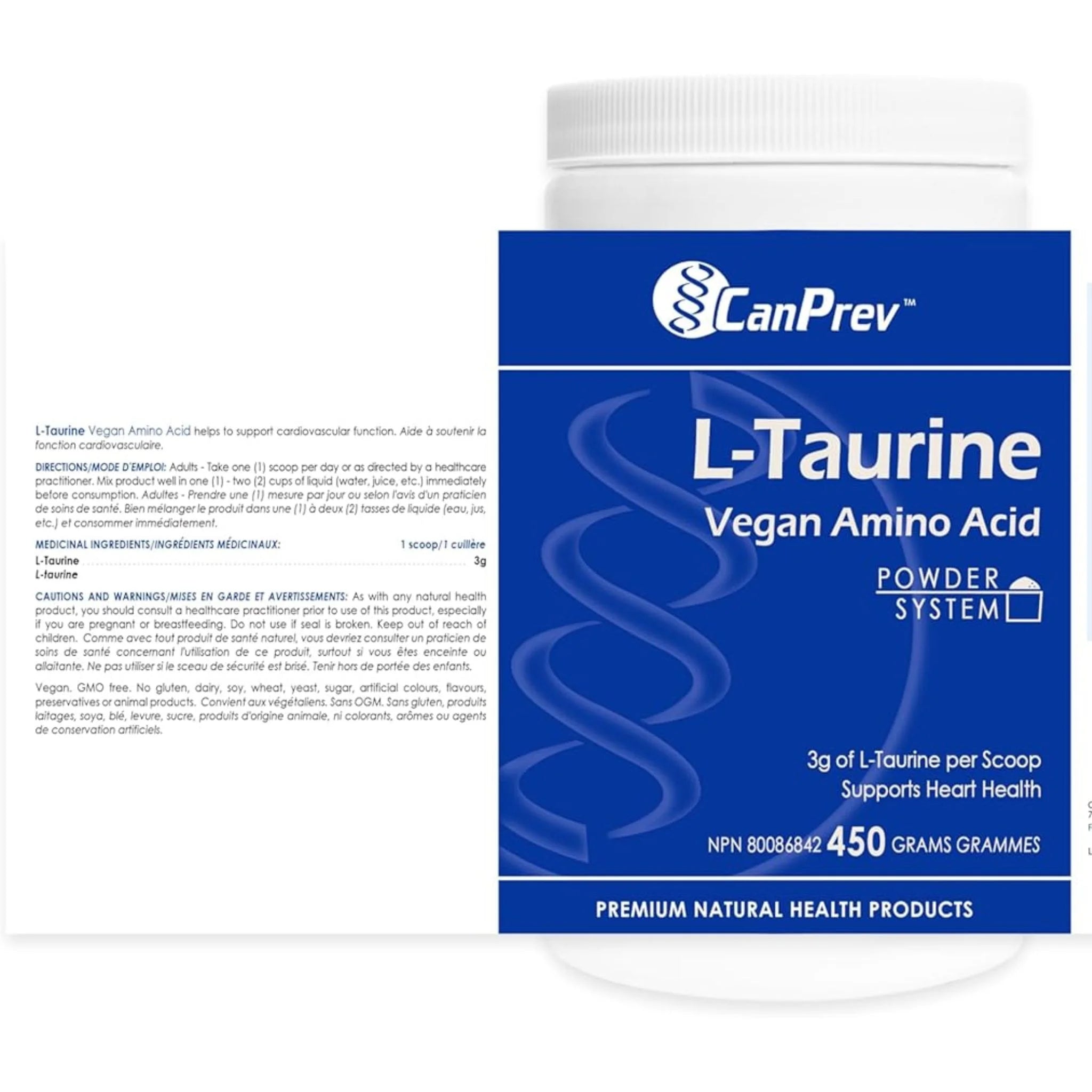 CanPrev L-Taurine Vegan Amino Acid - 450g