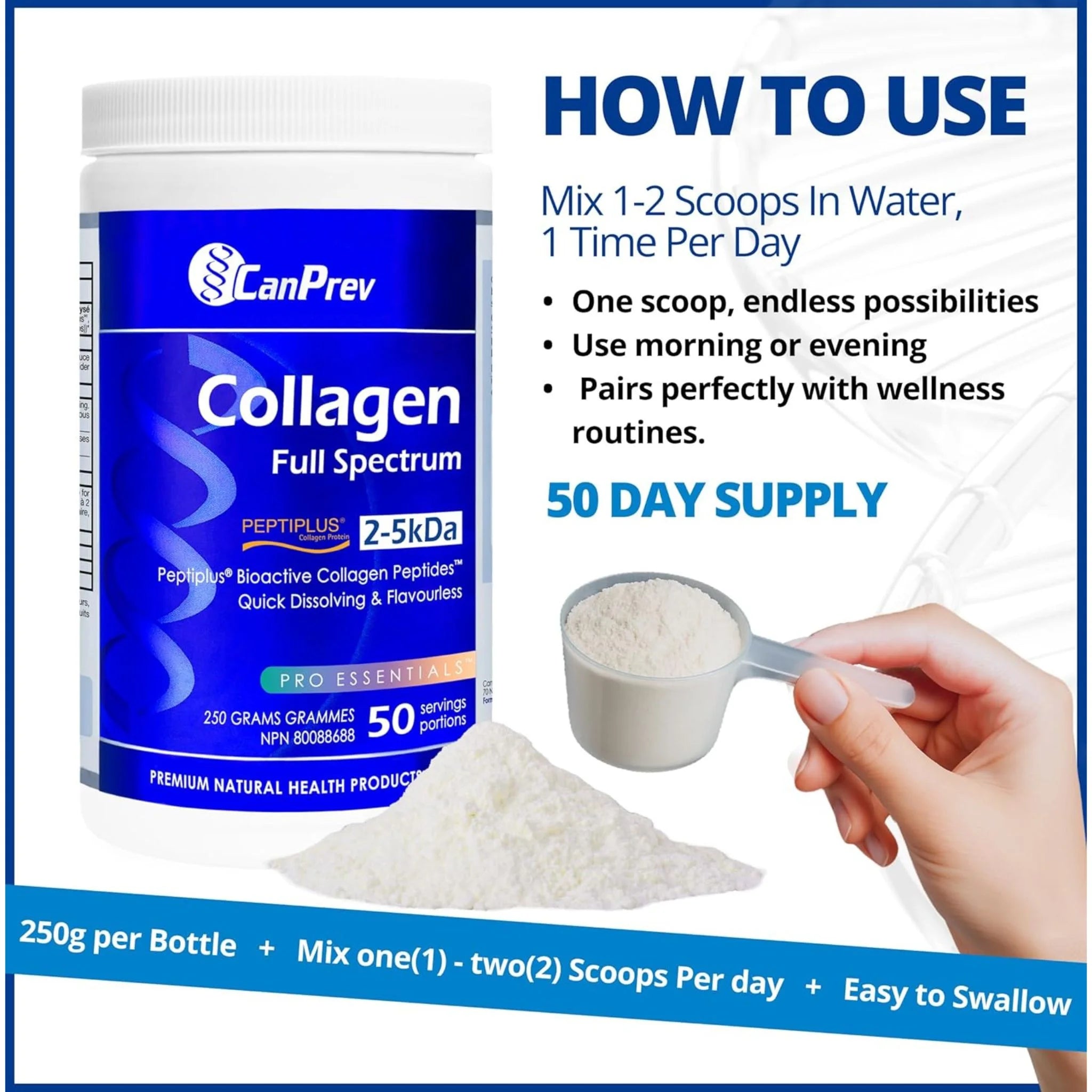 CanPrev Collagen Full Spectrum Powder 250g - Nature's Source Inc