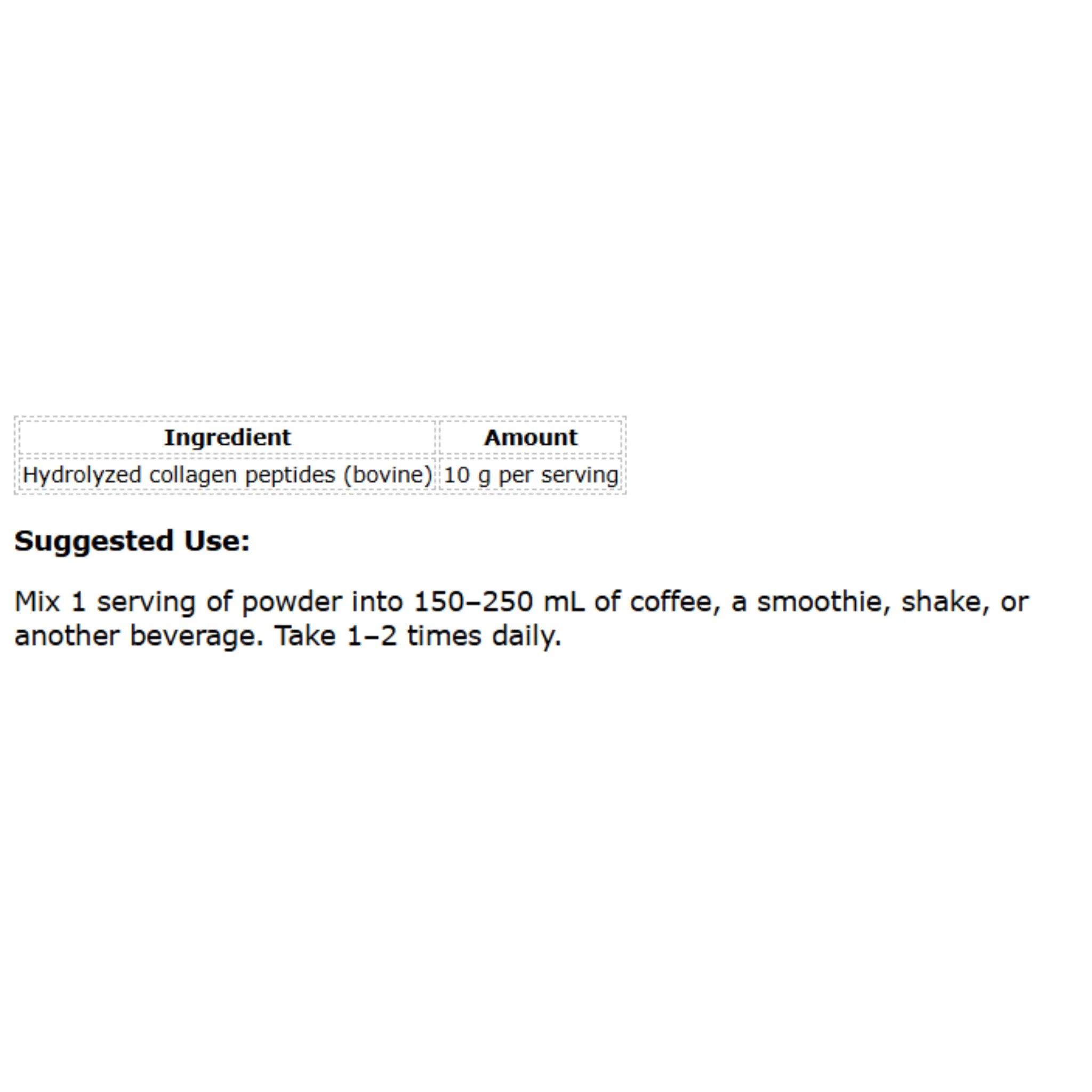 North Coast Naturals Unflavored Boosted Bovine Collagen - 250g