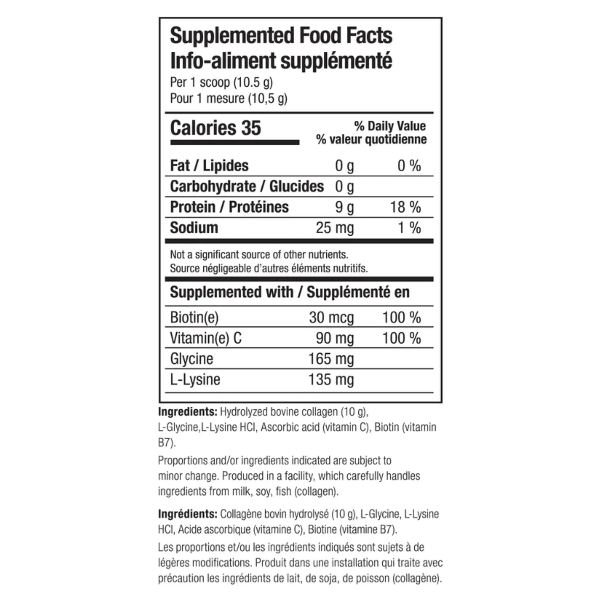North Coast Naturals Unflavored Boosted Bovine Collagen - 500g