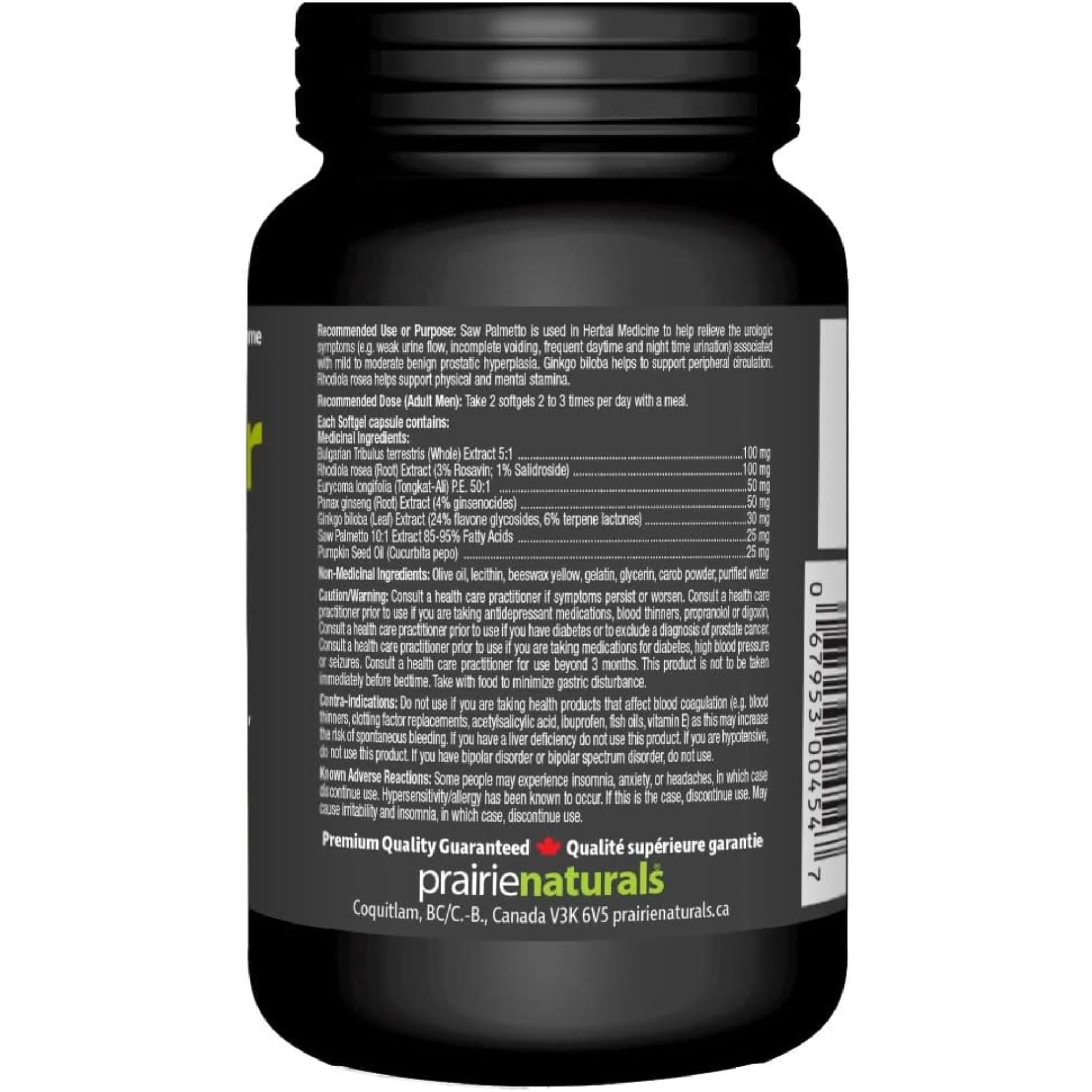 Prairie Naturals Vigor Force - 120 Softgels - Nature's Source Inc