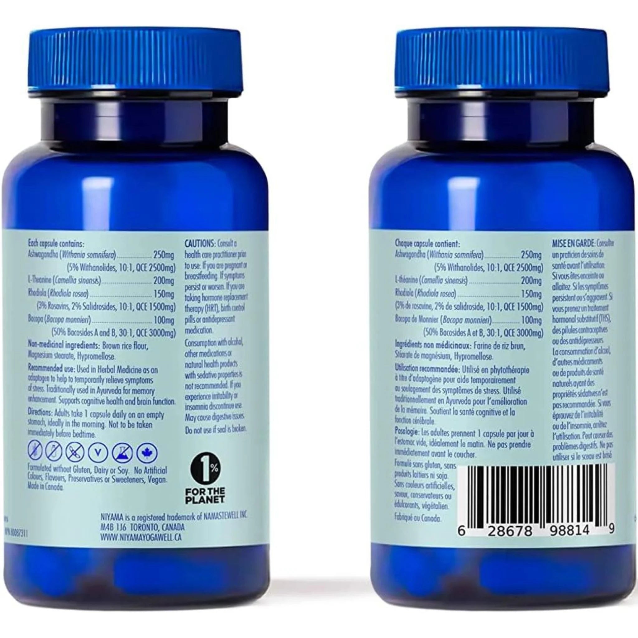 Niyama Daytime Zen Stress-Support Supplement 60 Vegan-Caps