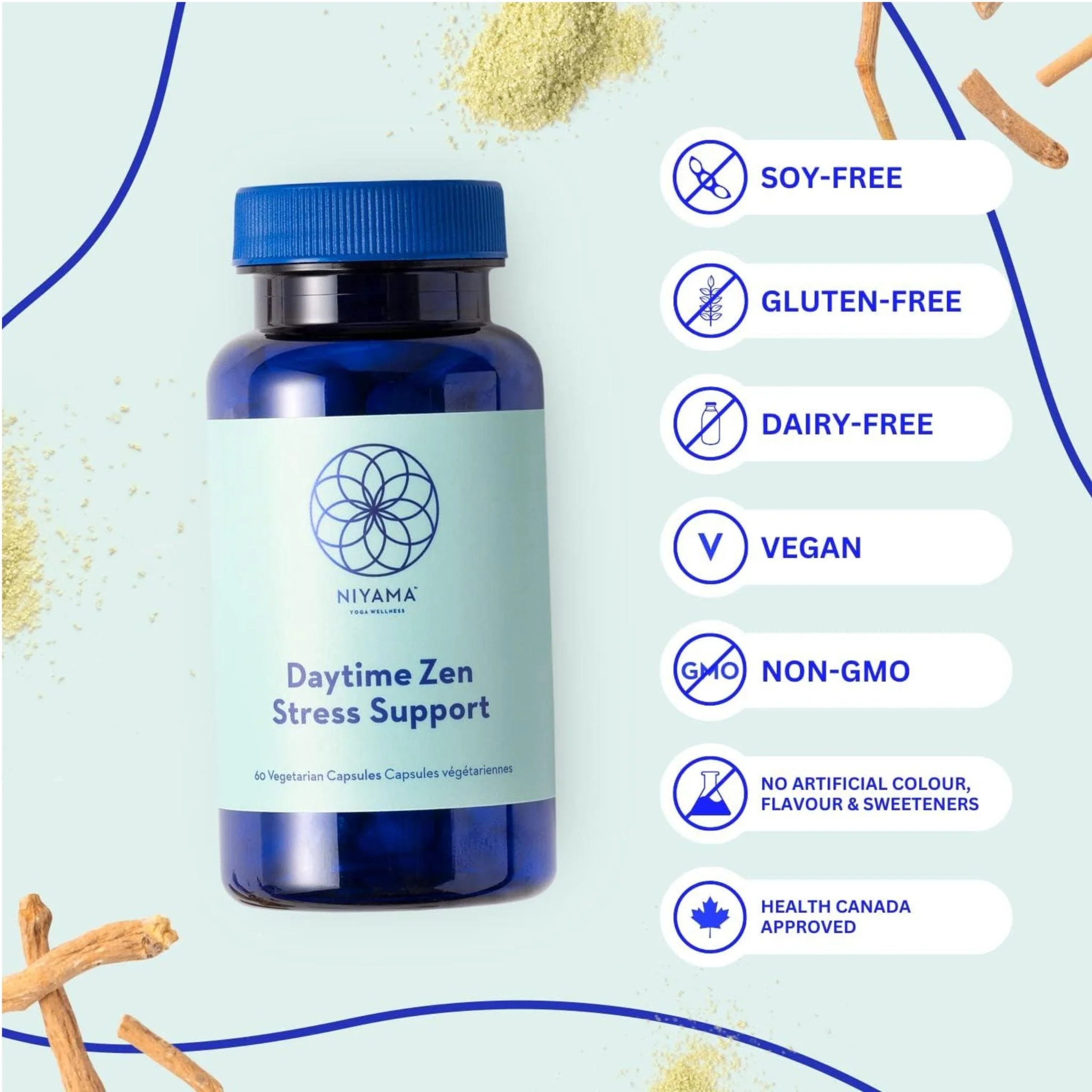 Niyama Daytime Zen Stress-Support Supplement 60 Vegan-Caps