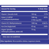 Vitality Power Iron + Organic Spirulina 120ct - Nature's Source Inc