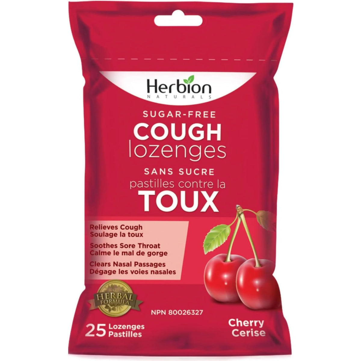 Herbion Sugar-Free Cherry Cough Lozenges - 25 Lozenges