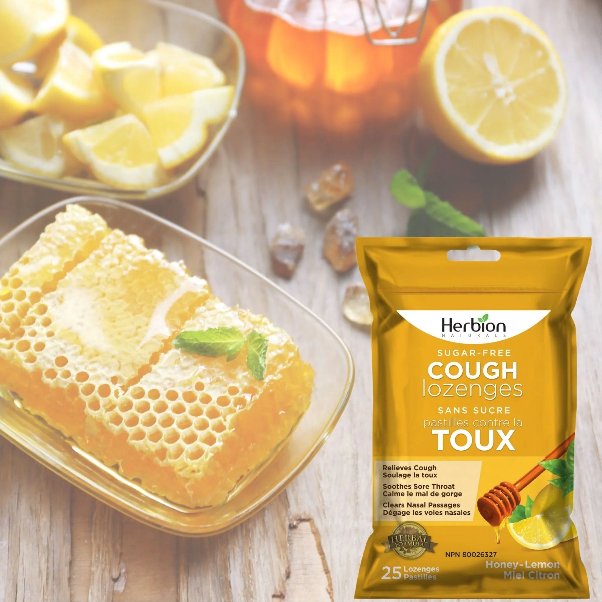 Herbion Sugar-Free Honey-Lemon Cough Lozenges - 25 Lozenges
