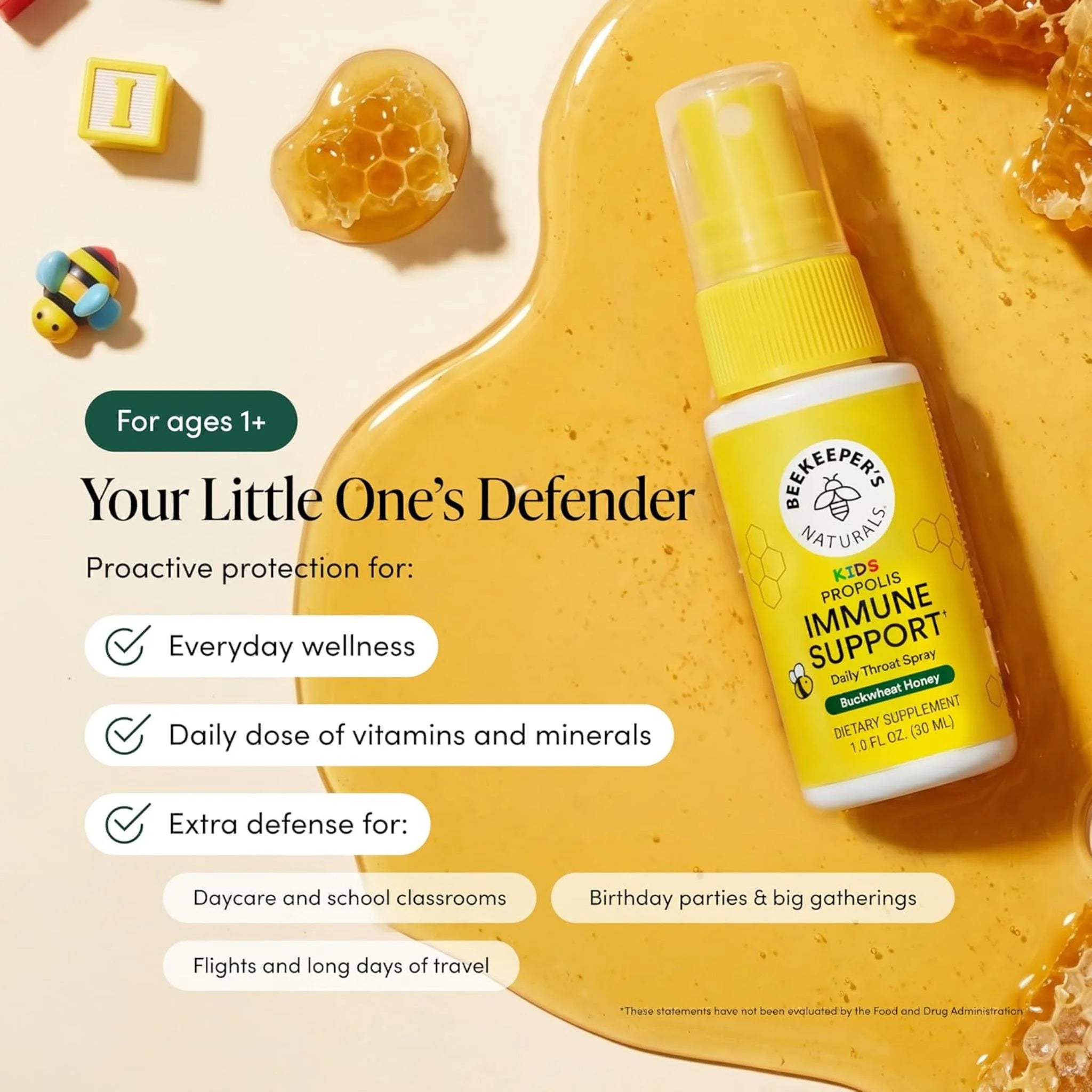 BeeKeepers Naturals - Bee Propolis Throat Spray for Kids - 30ml