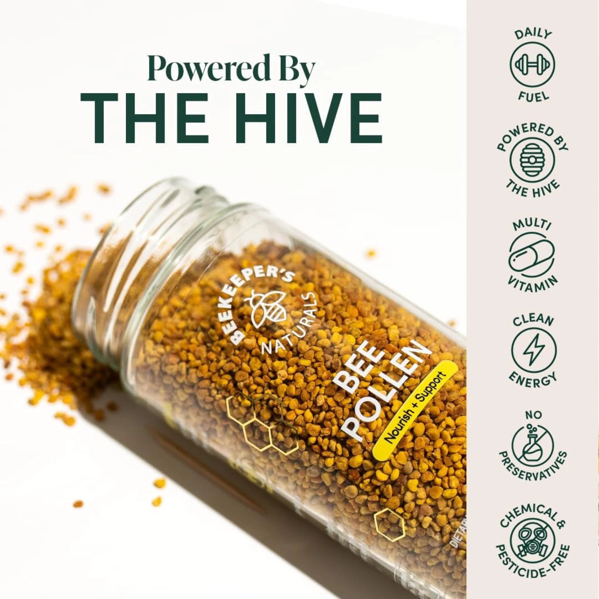 Beekeepers Naturals 100% Raw Canadian Bee Pollen 150g