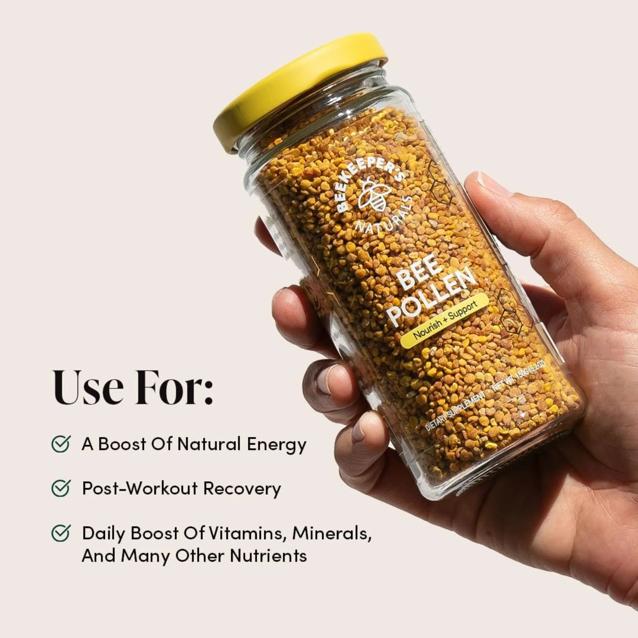 Beekeepers Naturals 100% Raw Canadian Bee Pollen 150g