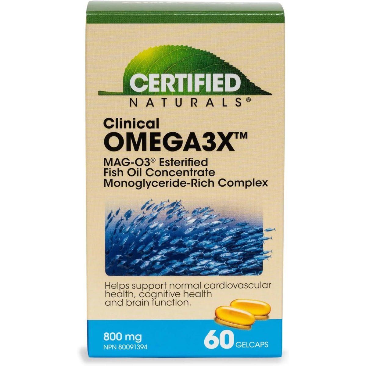 Certified Naturals Clinical Omega 3X (60 Gel Caps)