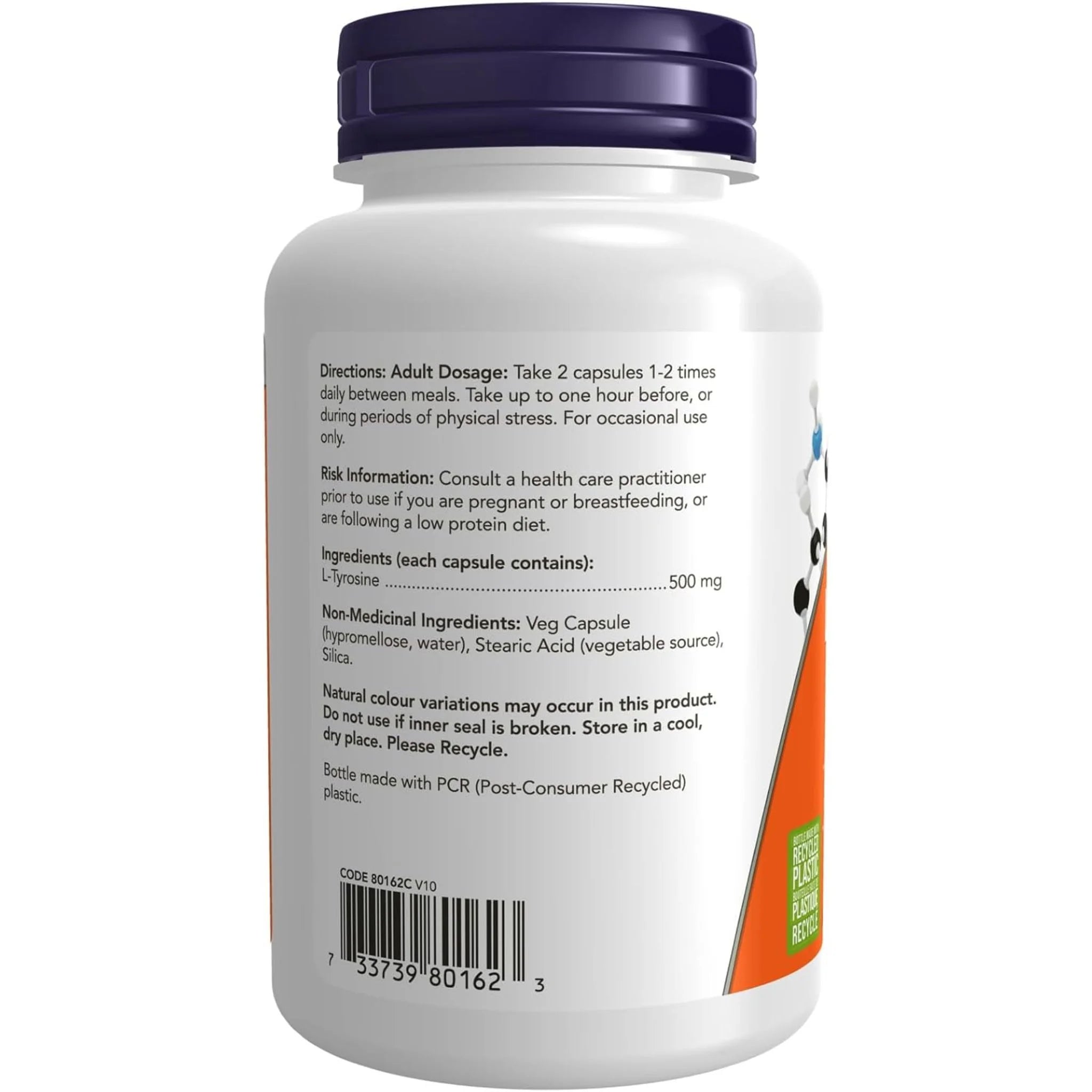 Now L-Tyrosine 500mg - 120 Capsules