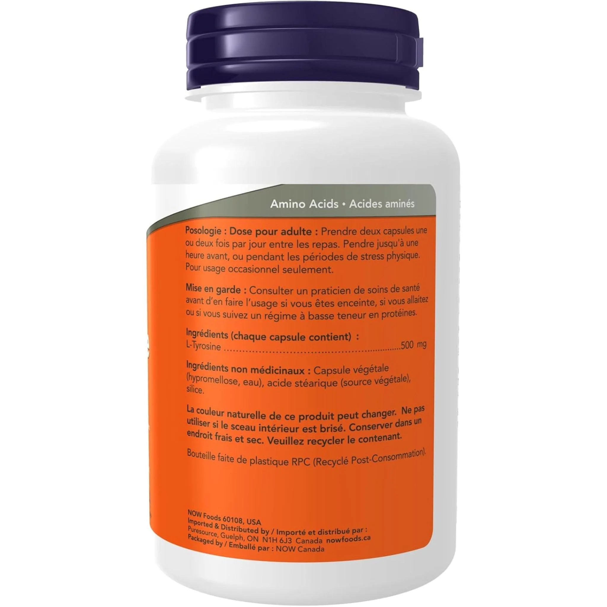 Now L-Tyrosine 500mg - 120 Capsules