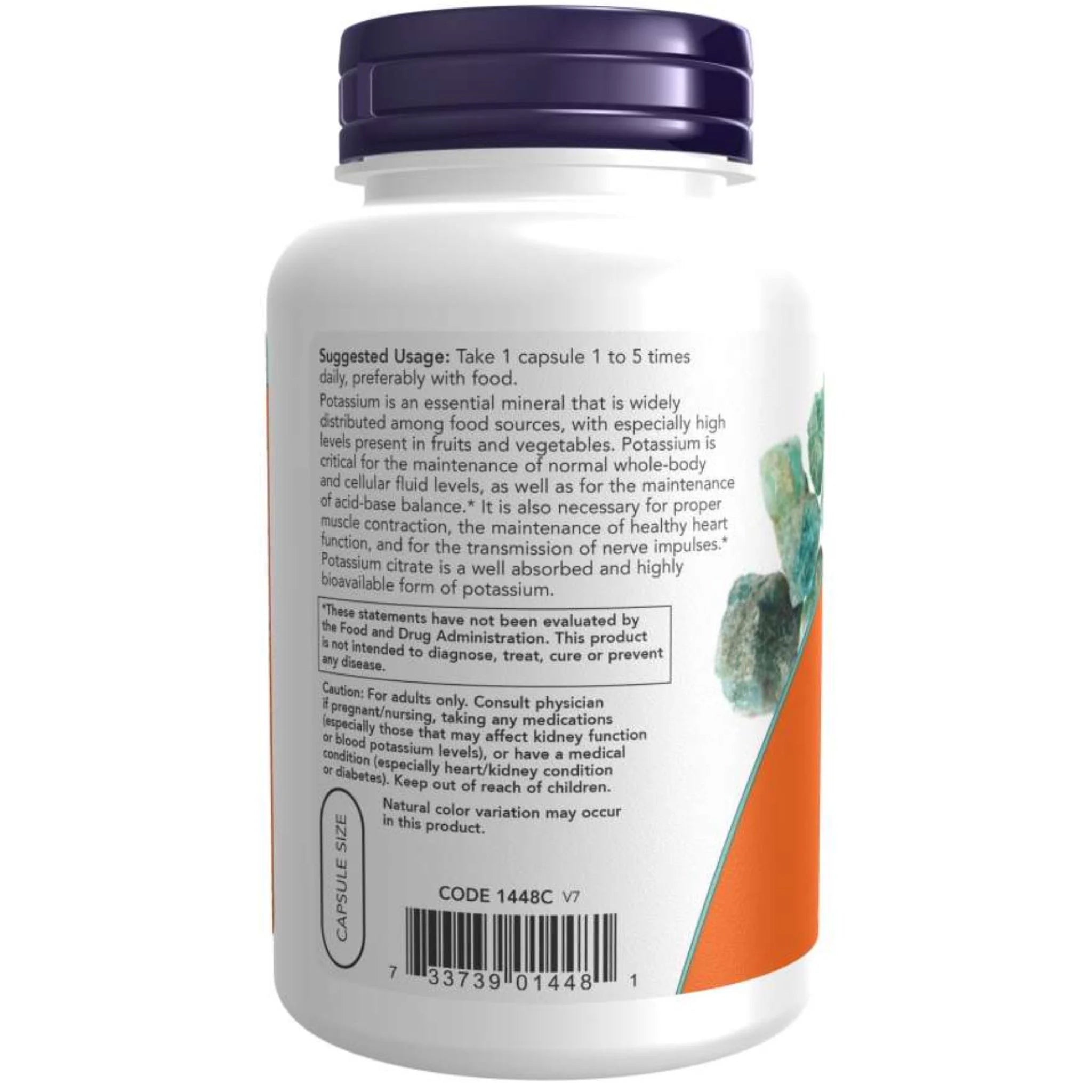 Now Potassium Citrate - 180 Capsules