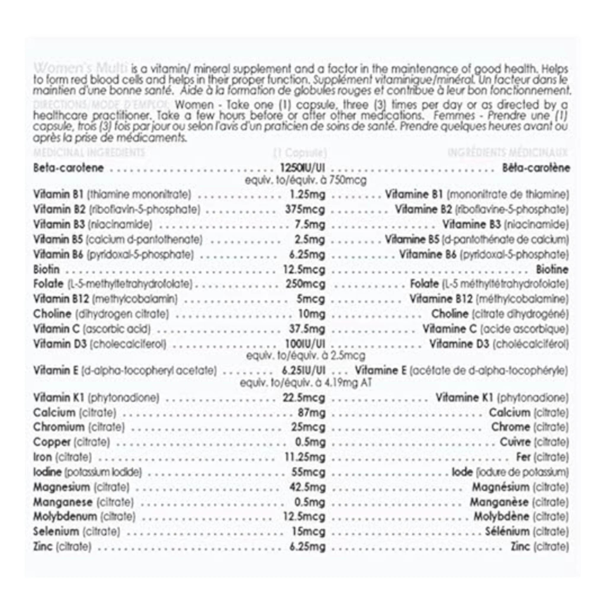 Canprev Women's Multi 90 Vegan Capsules - Nature's Source Inc