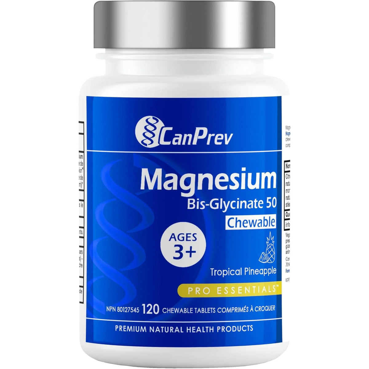 CanPrev Magnesium Bis-Glycinate 50 Tropical Pineapple 120 Chewable Tablets