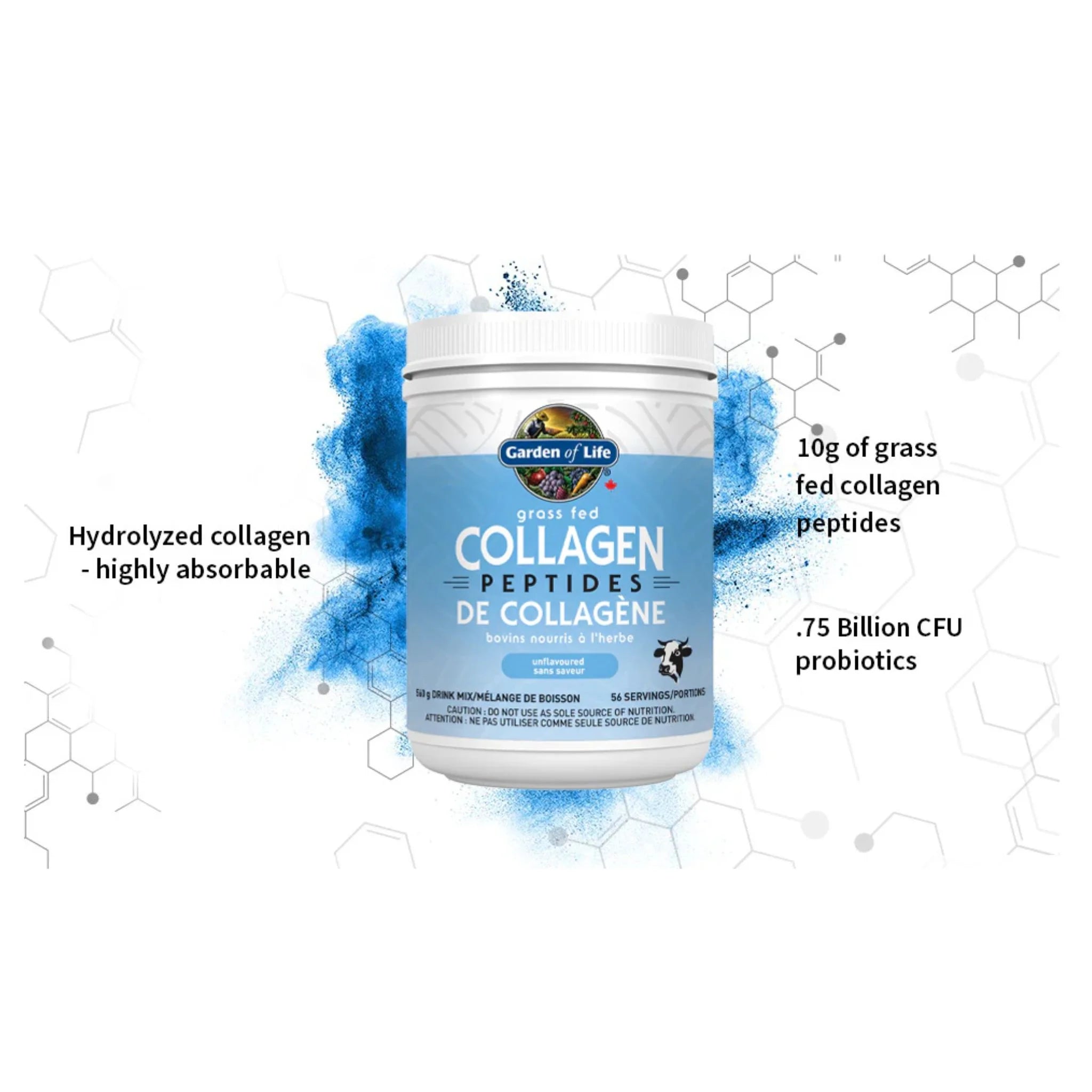 Garden of Life Grass Fed Collagen Peptides Powder 560g