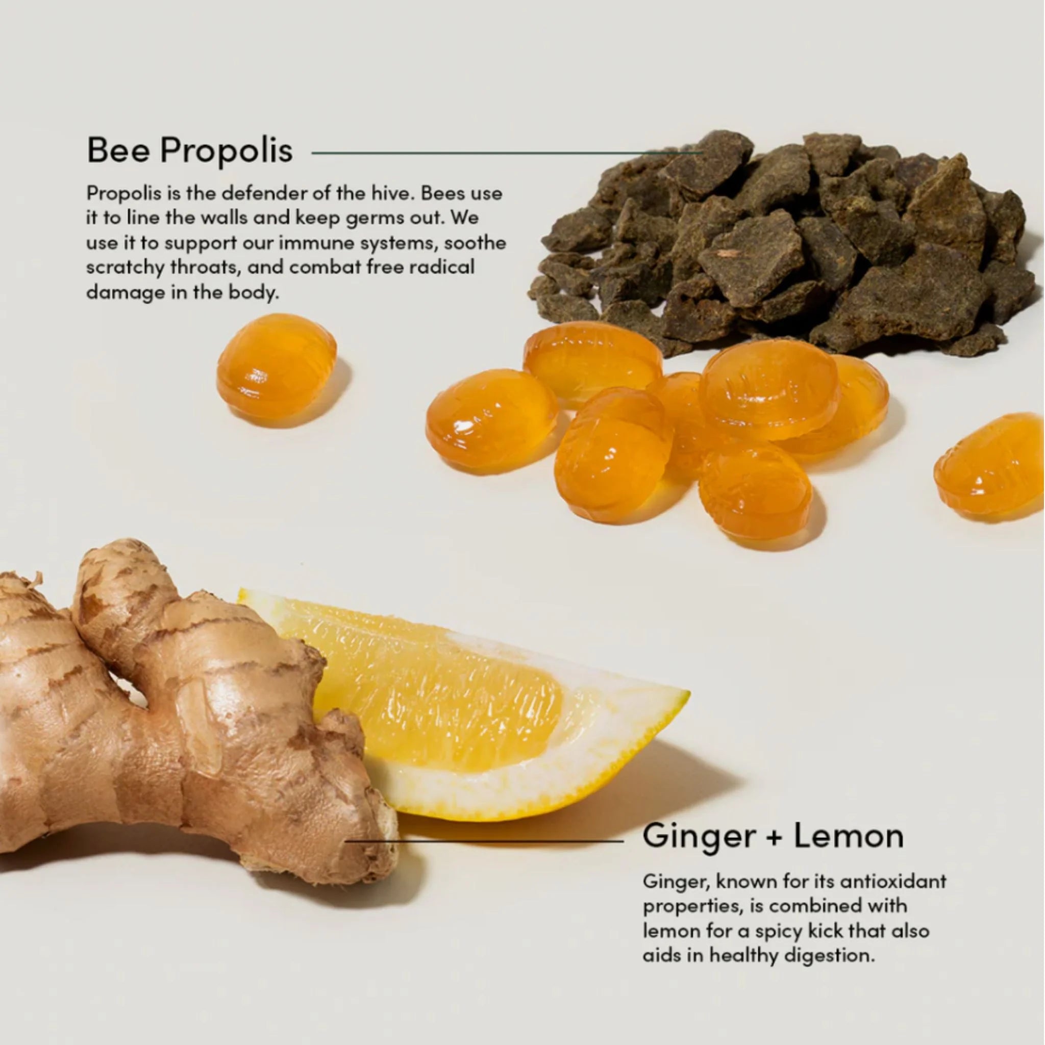 Beekeeper's Propolis Lozenges Lemon Ginger 50g