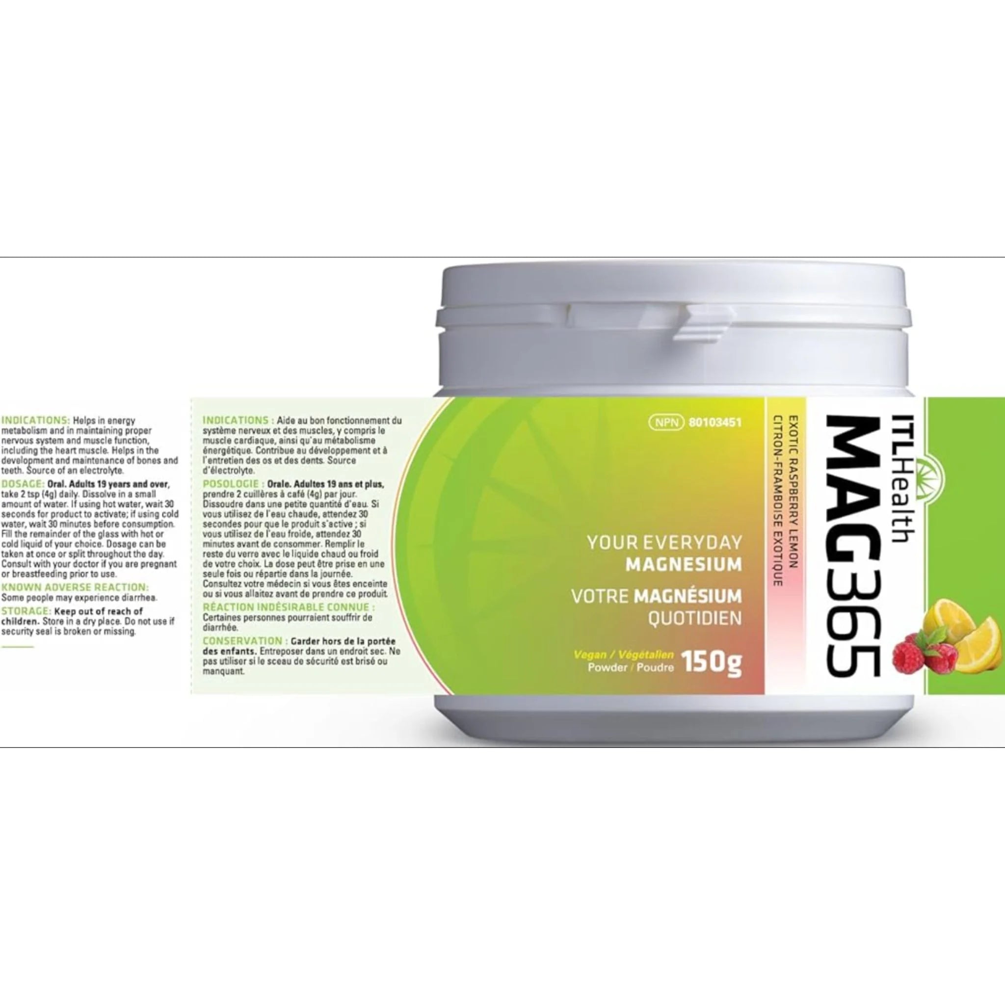 ITL Health MAG365 Exotic Raspberry Lemon 150g