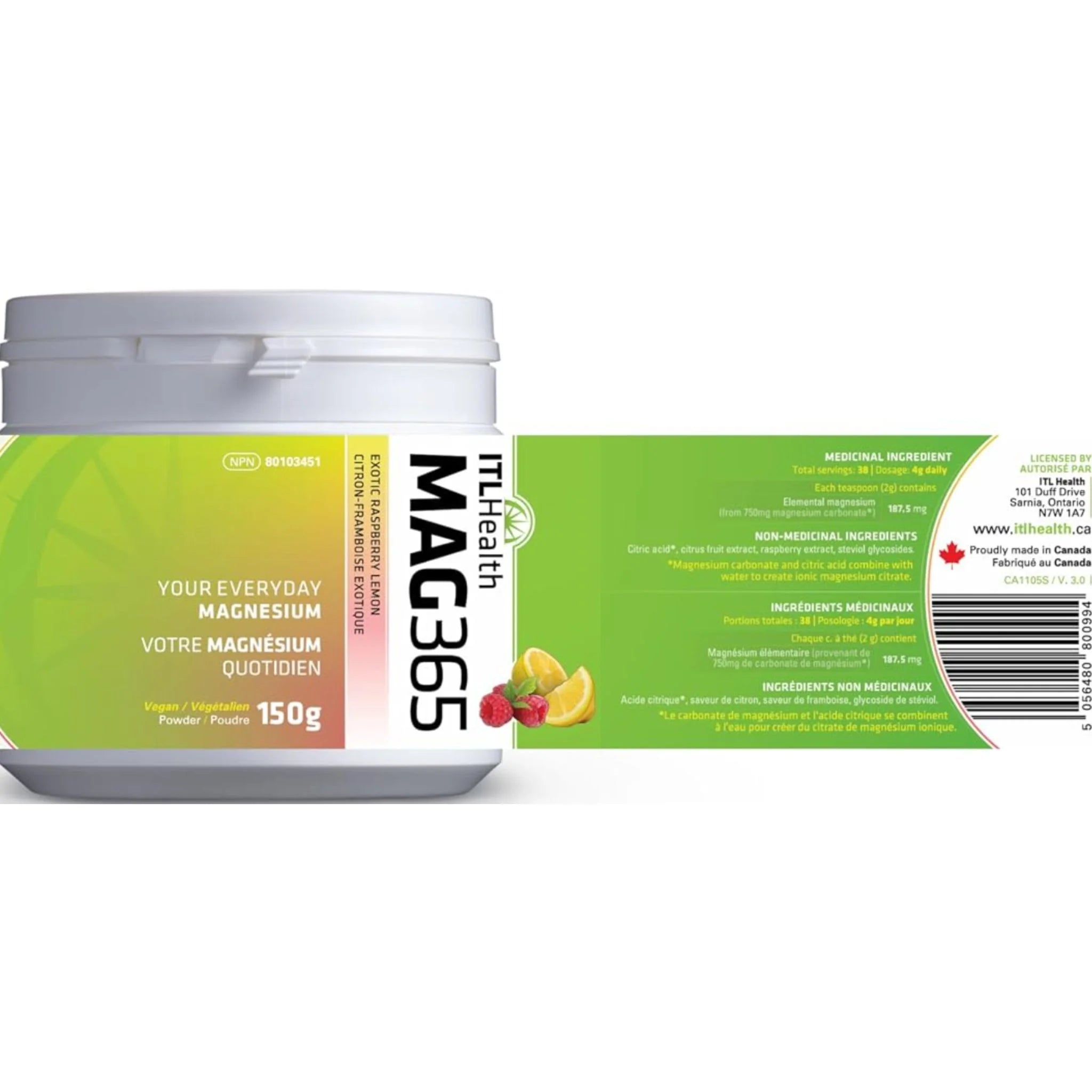 ITL Health MAG365 Exotic Raspberry Lemon 150g