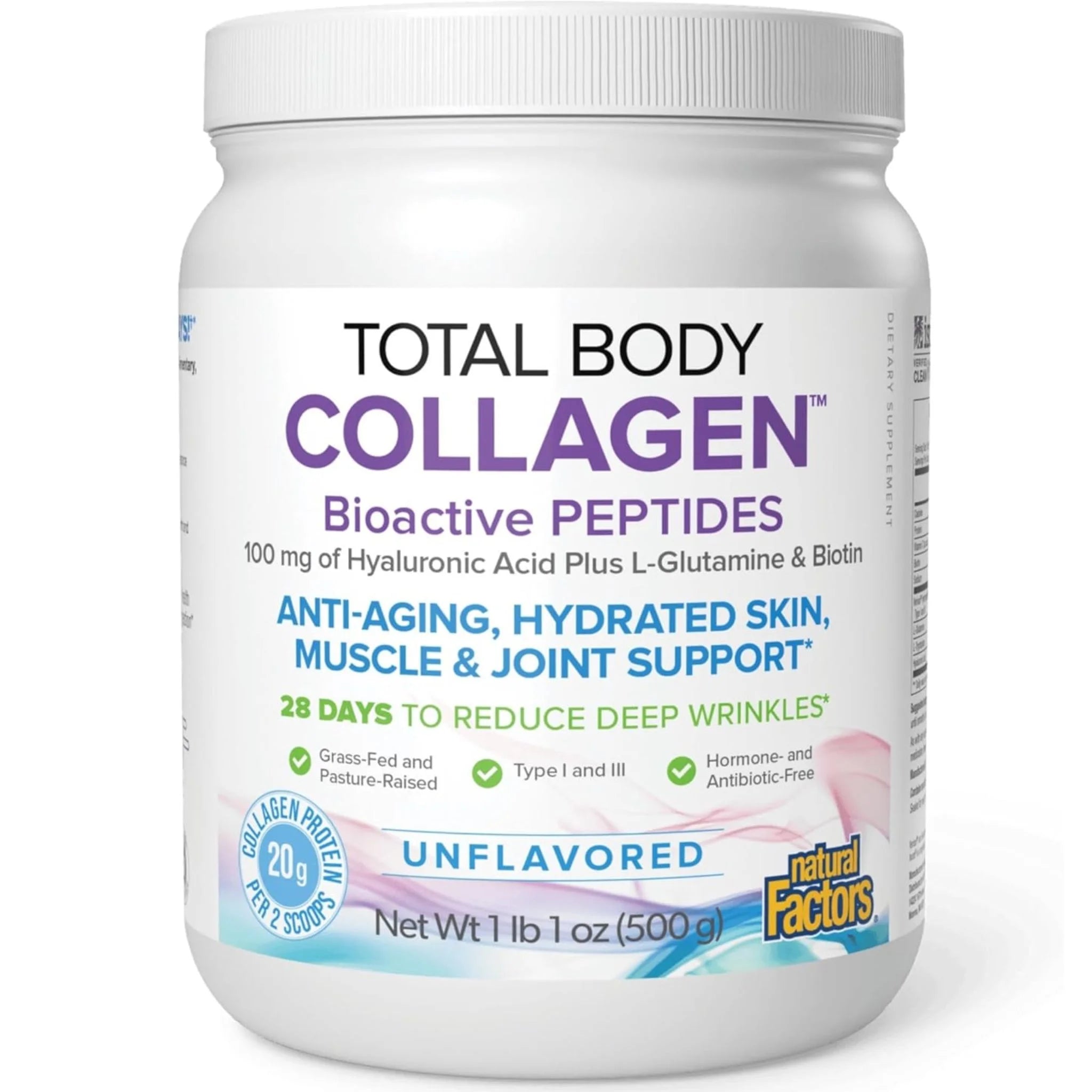 Total Body Collagen Unflavoured 500g - Nature's Source Inc
