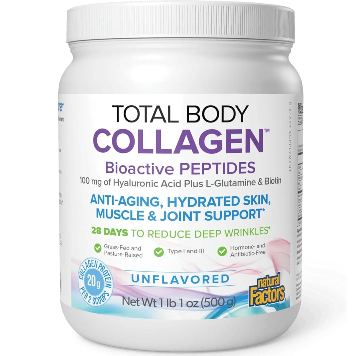 Total Body Collagen Unflavoured 500g - Nature's Source Inc