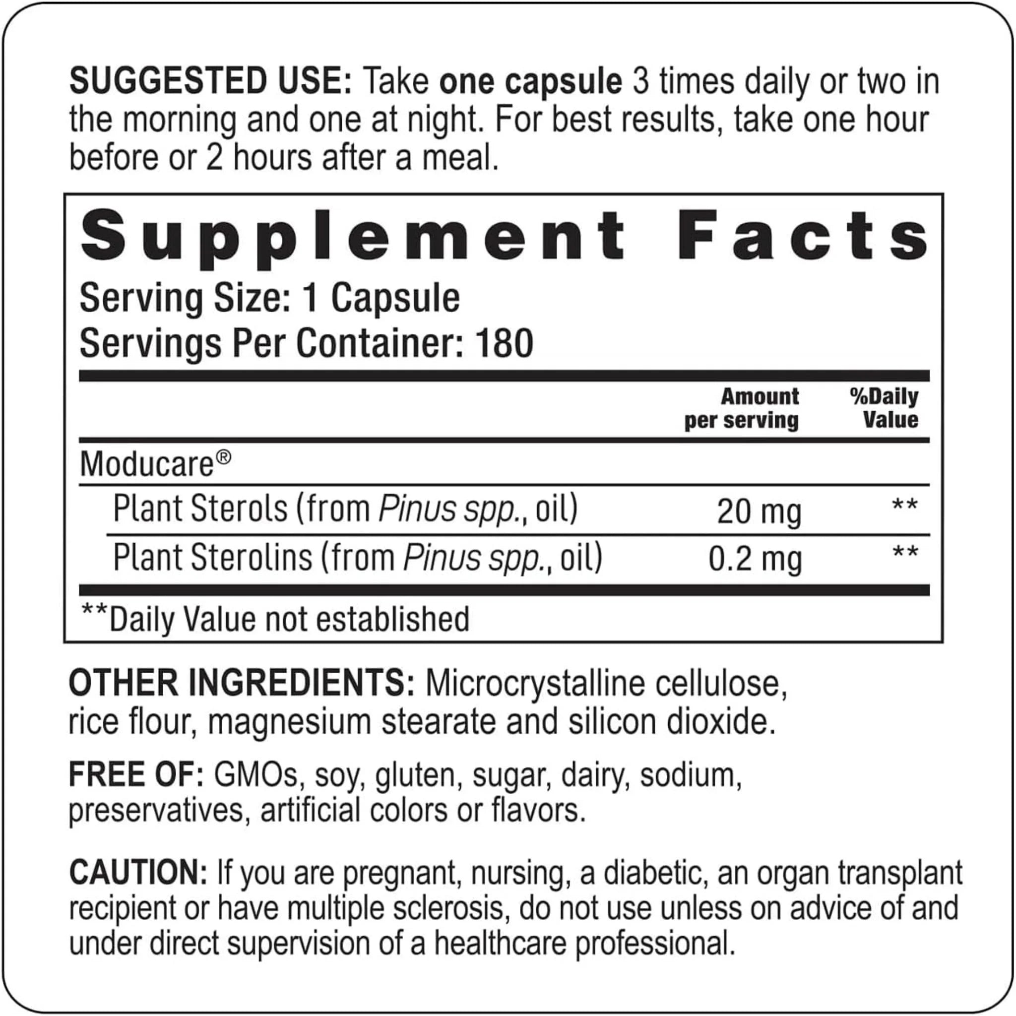 Moducare 180 Vegetarian Capsules - Daily Immune Support, Helps Support a Healthy Immune System Balance - Nature's Source Inc