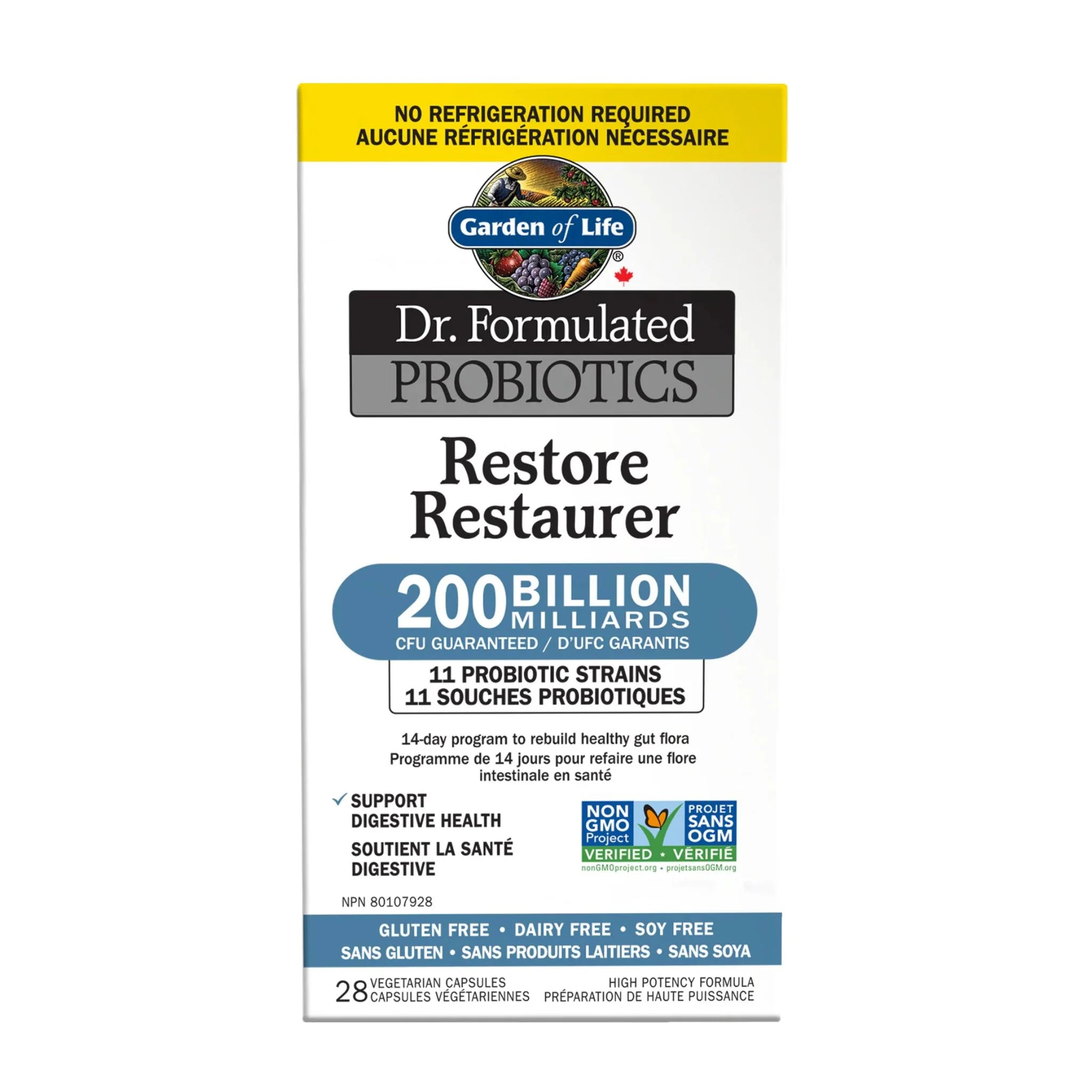 Garden Of Life Dr. Formulated Restore 200 Billion 28 Vegan Capsules