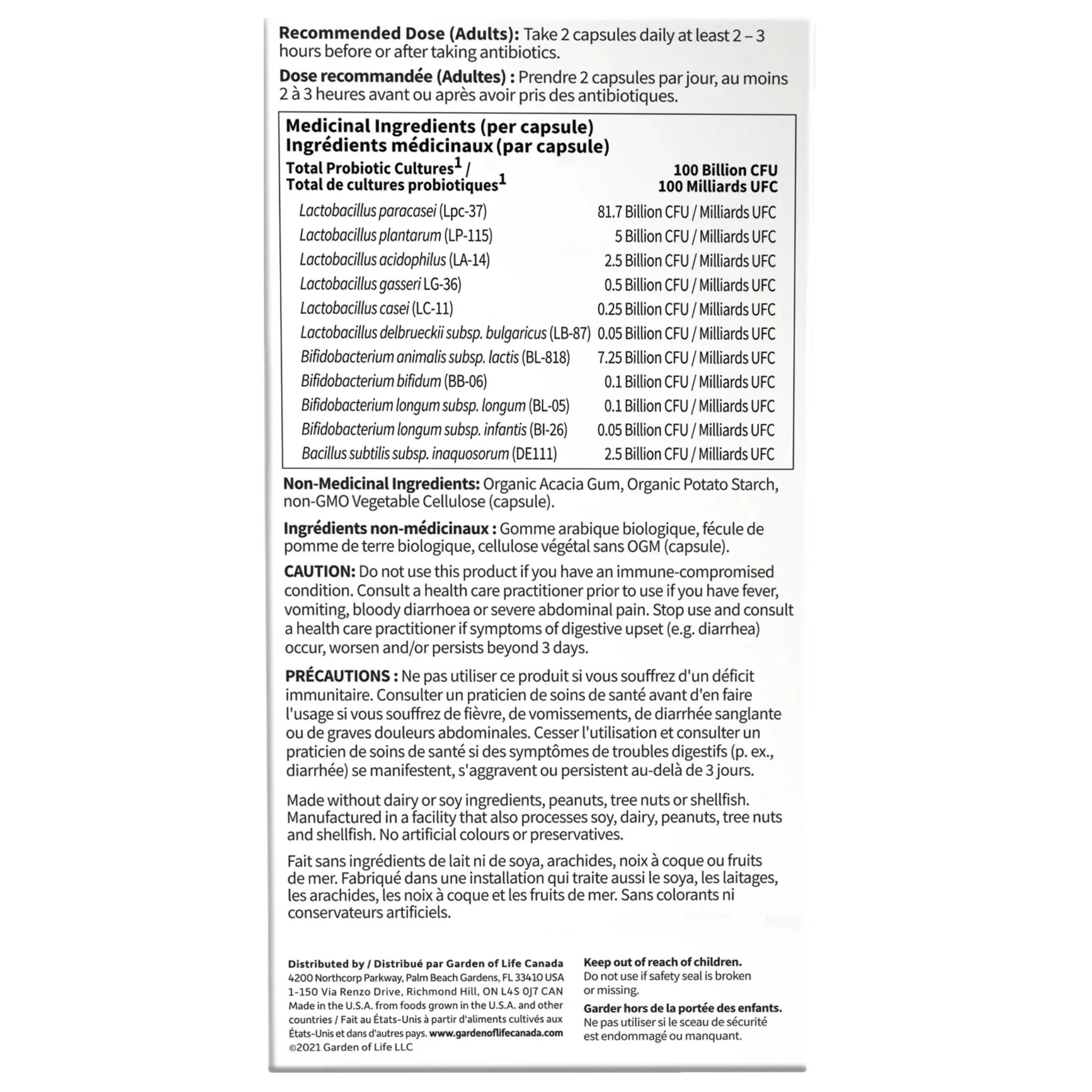 Garden Of Life Dr. Formulated Restore 200 Billion 28 Vegan Capsules