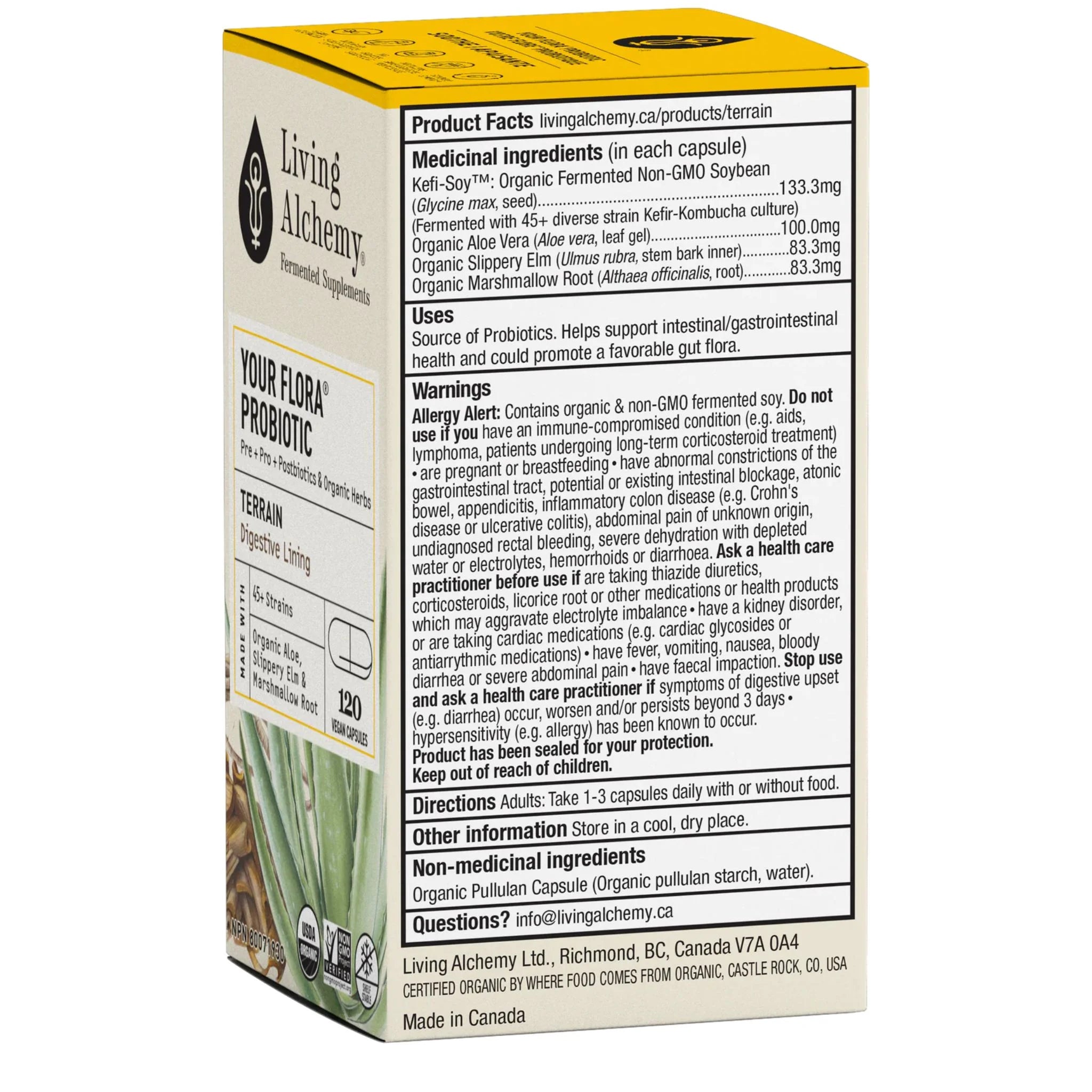 Living Alchemy Your Flora Terrain 120 Capsules - Nature's Source Inc