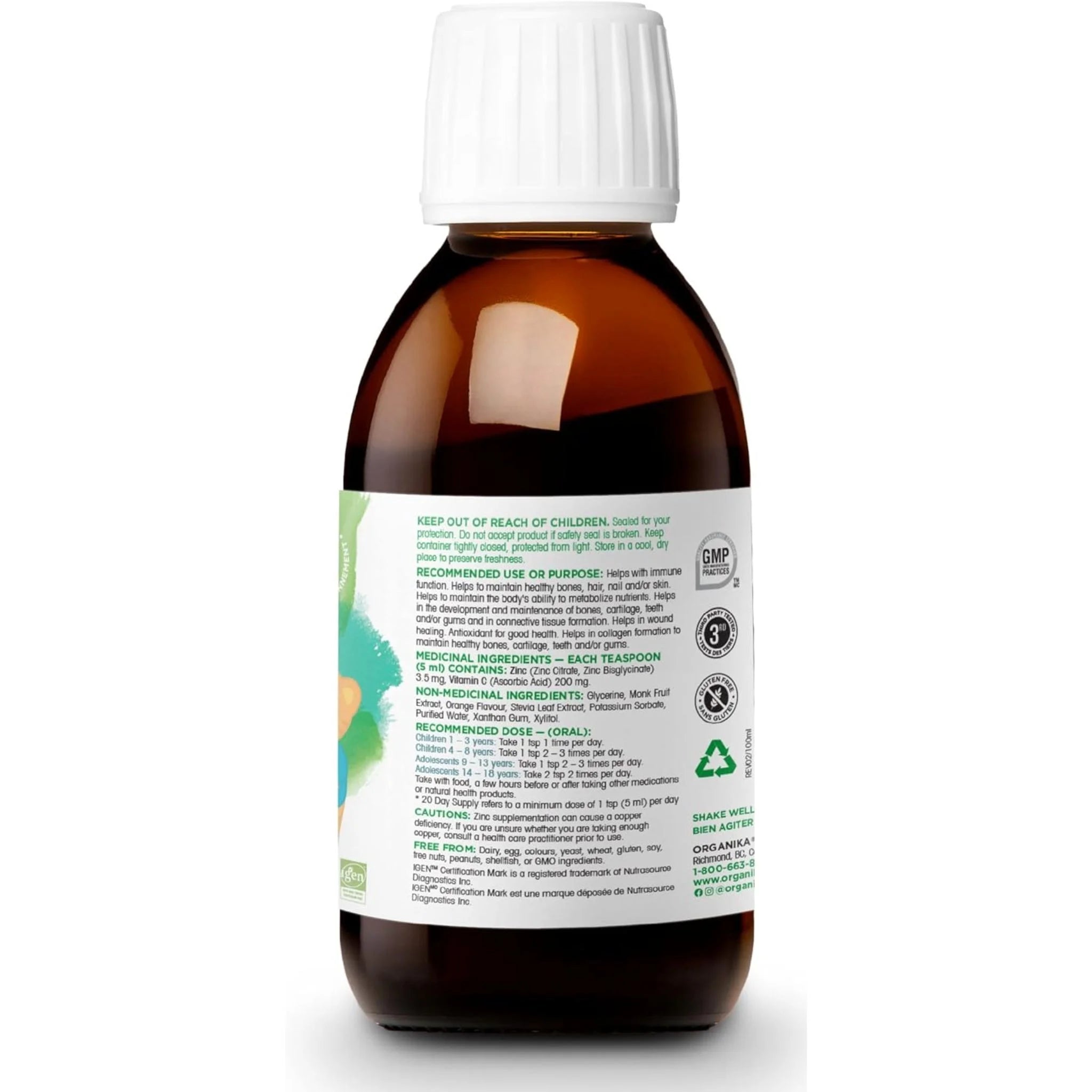Organika Kids Liquid Zinc + C 100ml