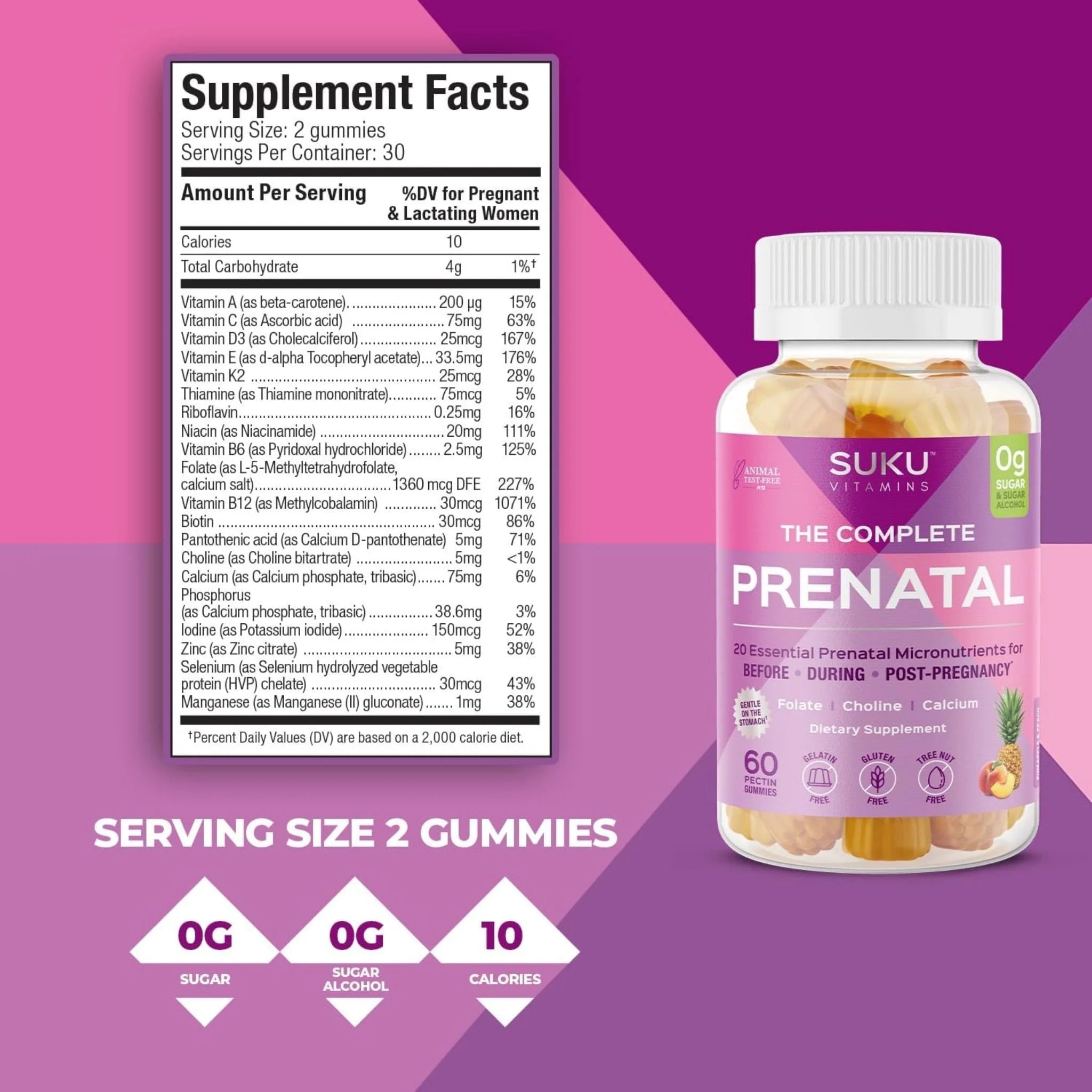 Suku Complete Prenatal Multivitamin 60ct