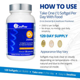 CanPrev Vitamin D3, 2500 IU, 120 Softgels