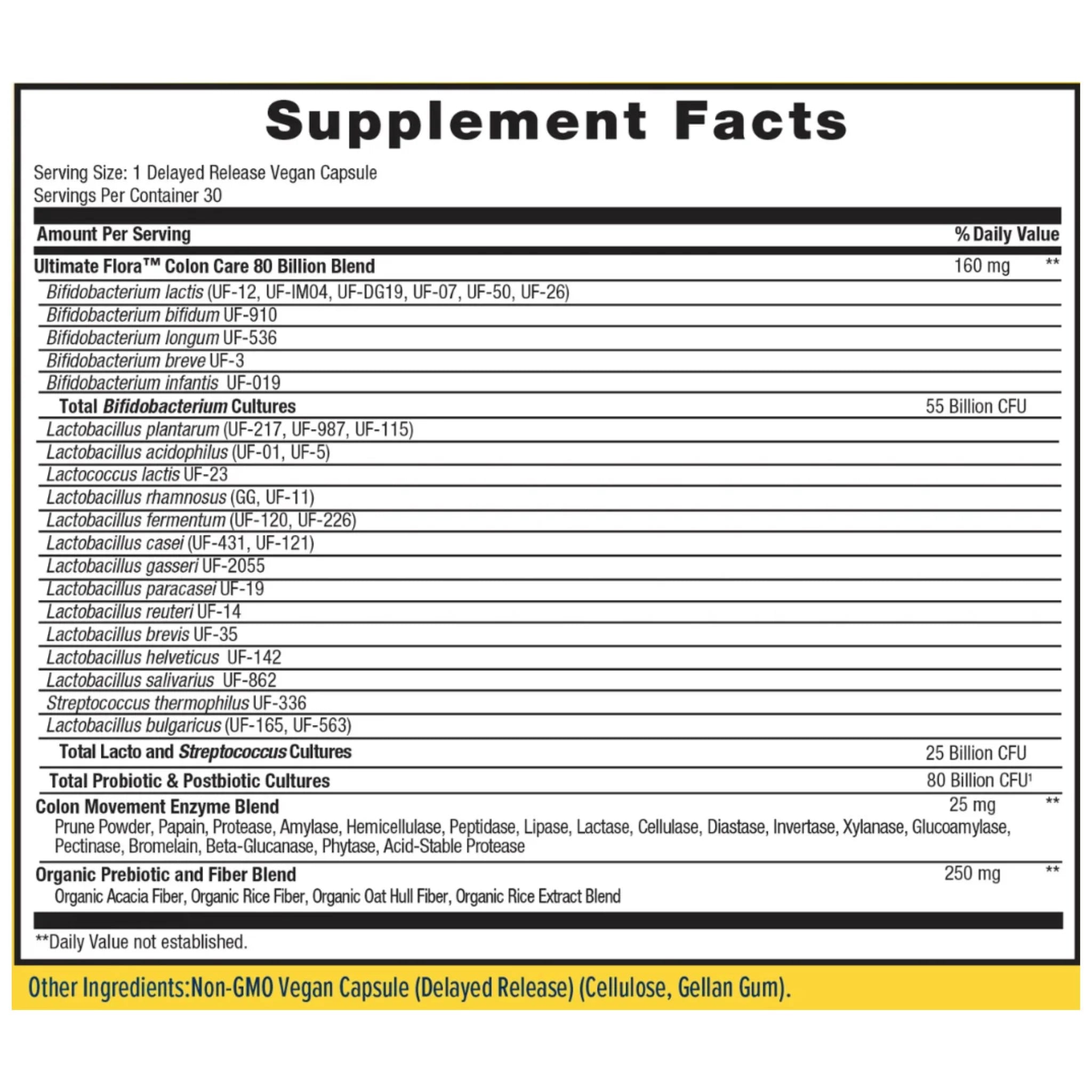 Renew Life Ultimate Flora Colon Care 80 Billion 30 Veg - Caps - Nature's Source Inc