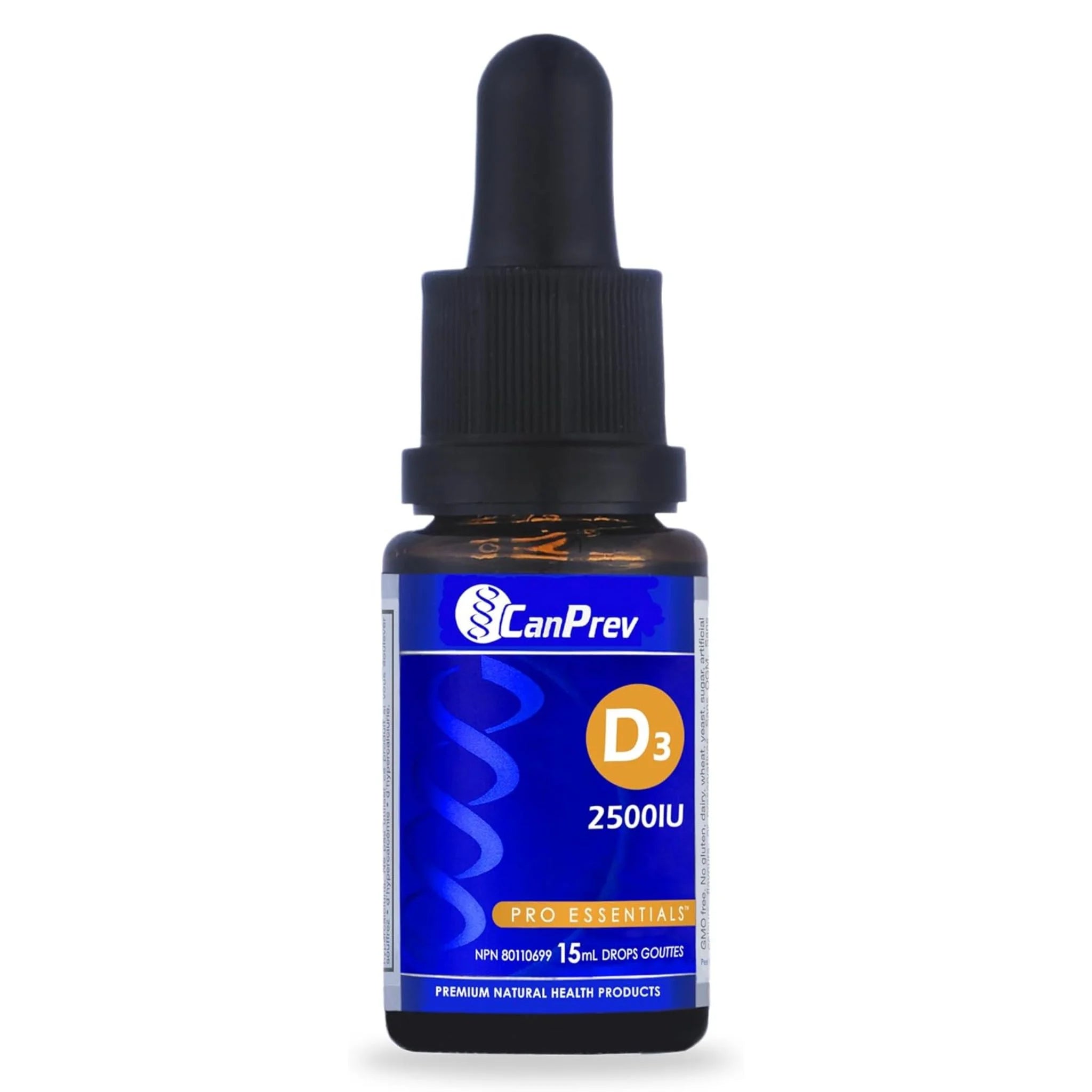CanPrev Vitamin D3 2500 IU 15ml Liquid Drops - Nature's Source Inc