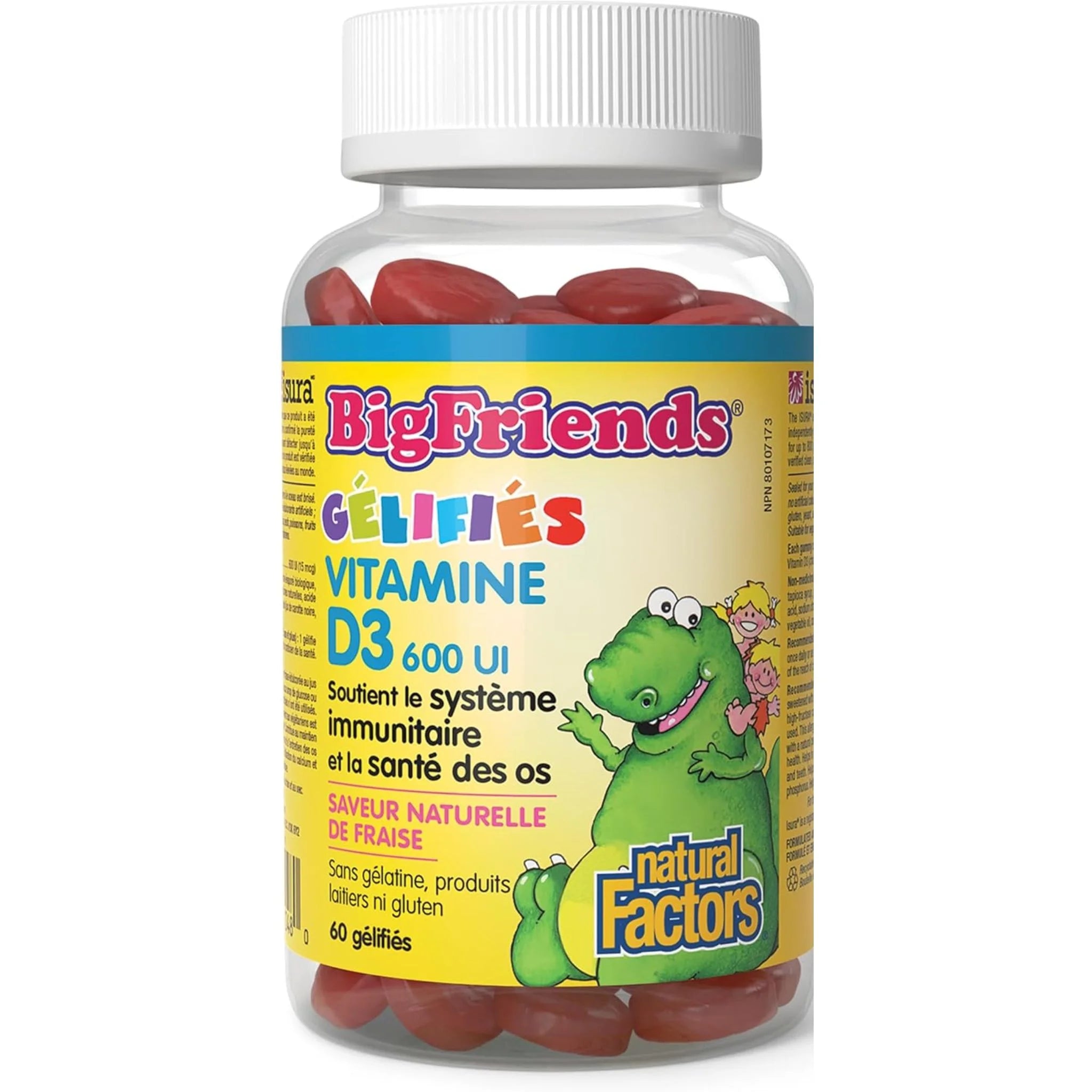Big Friends Vitamin D 600iu Strawberry 60ct