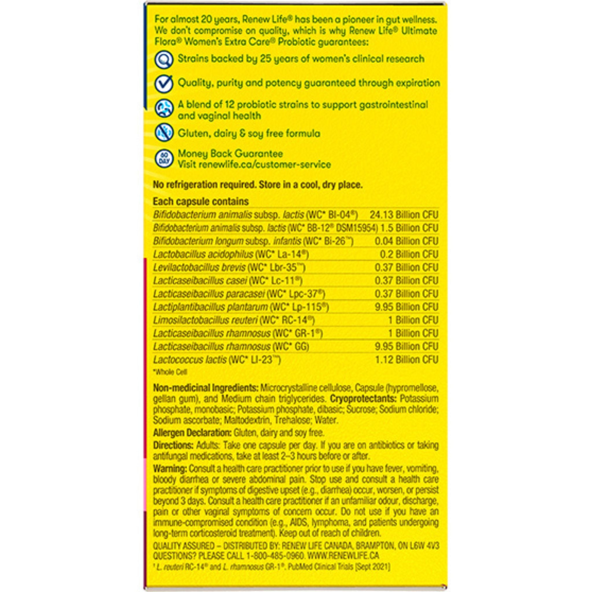 Renew Life Ultimate Flora Women's Extra 50B 72 Capsules - Nature's Source Inc