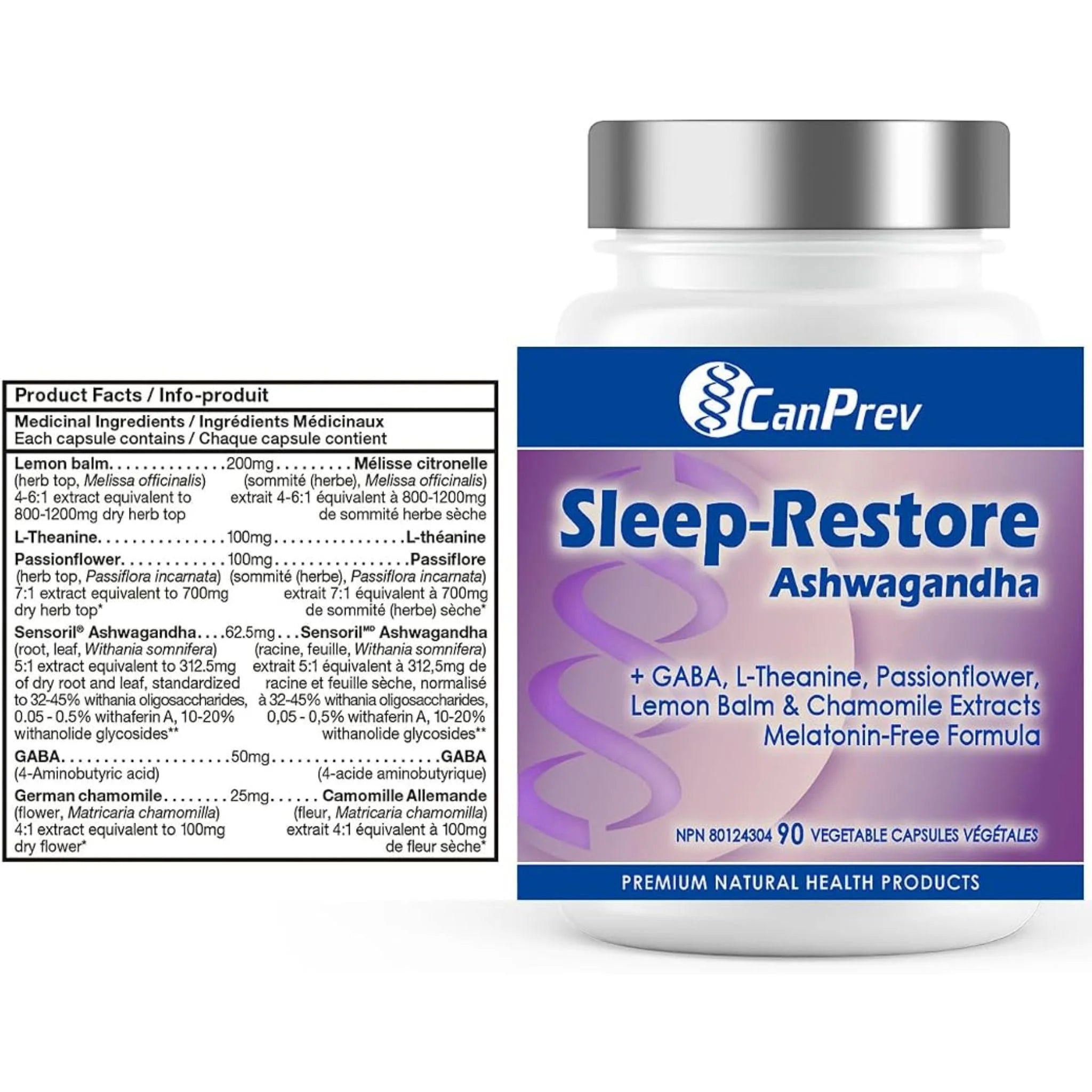 CanPrev Sleep Restore Ashwagandha 90 Vegan Capsules
