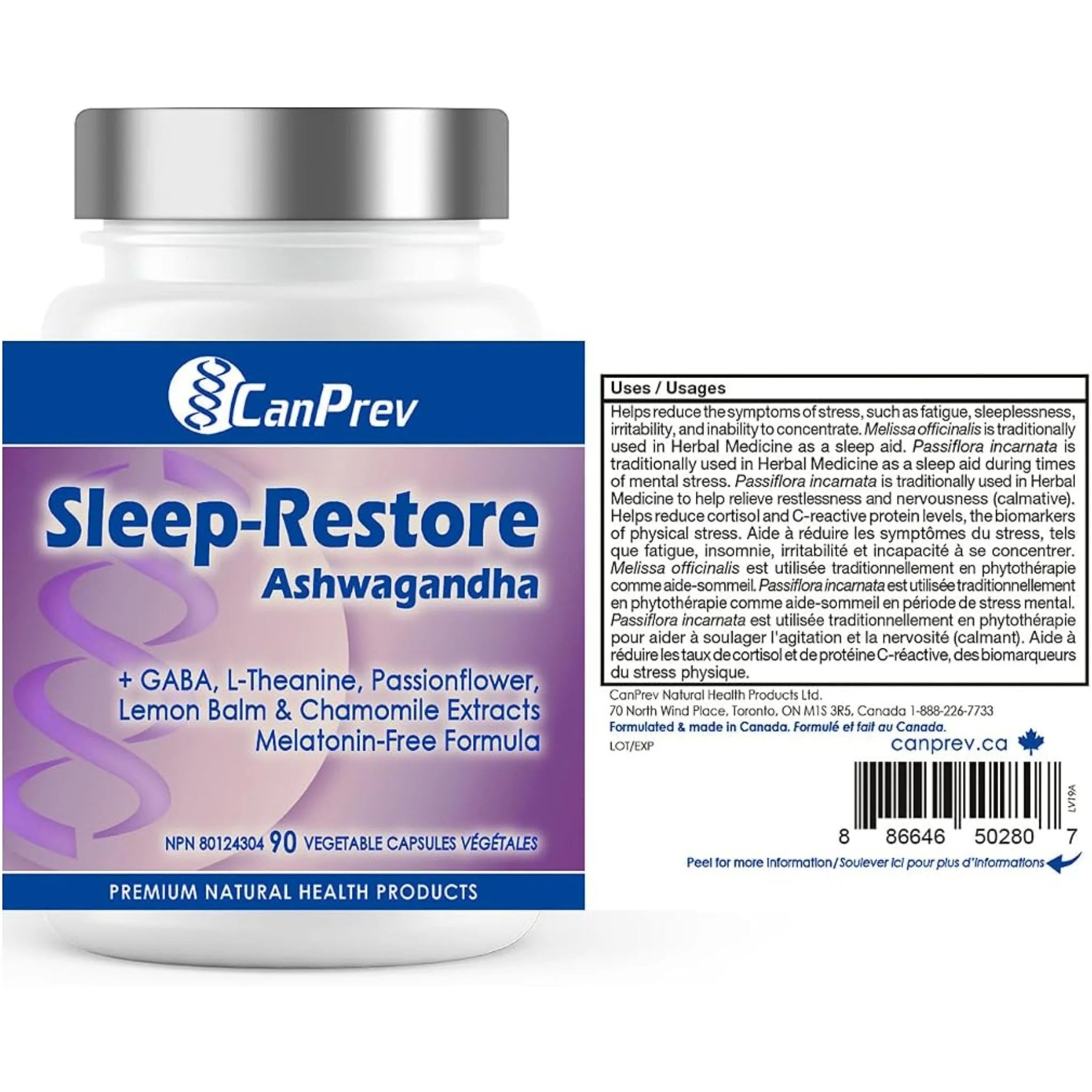 CanPrev Sleep Restore Ashwagandha 90 Vegan Capsules