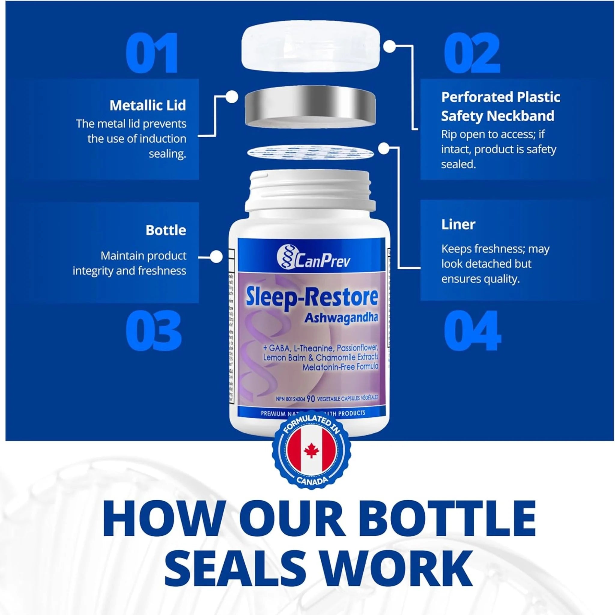 CanPrev Sleep Restore Ashwagandha 90 Vegan Capsules