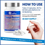 CanPrev Sleep Restore Ashwagandha 90 Vegan Capsules