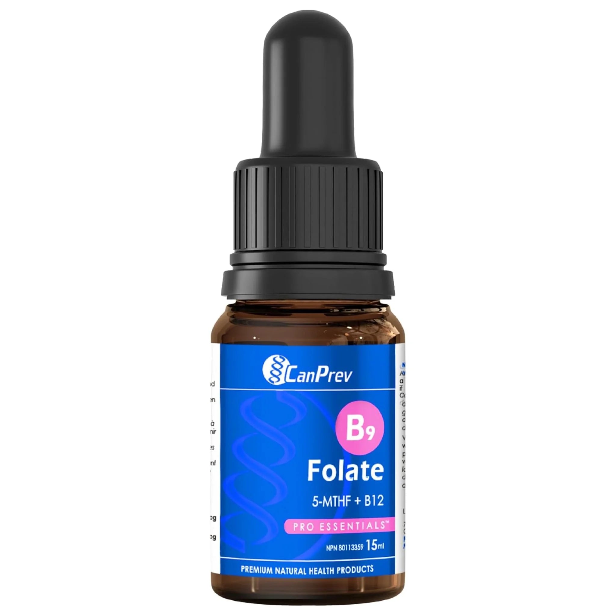 CanPrev B9 Folate 200mcg 15ml - Nature's Source Inc